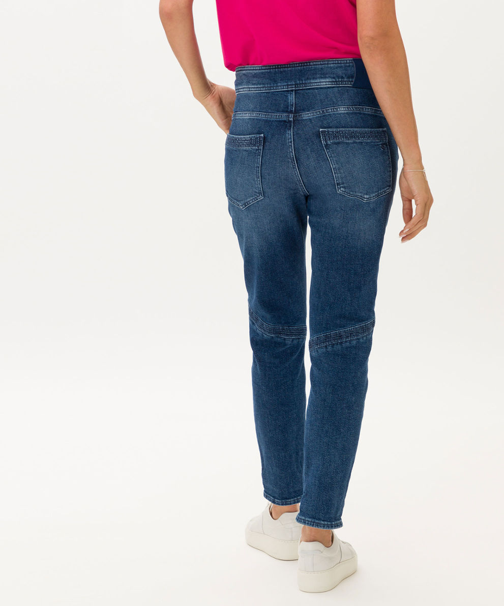 Damen Jeans Style MERRIT used S RELAXED blue dark