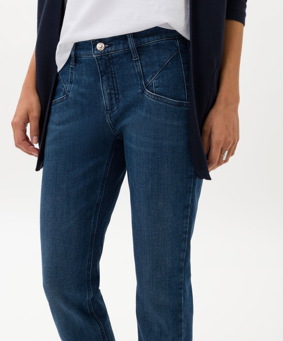 Women Jeans Style MERRIT blue used RELAXED stone