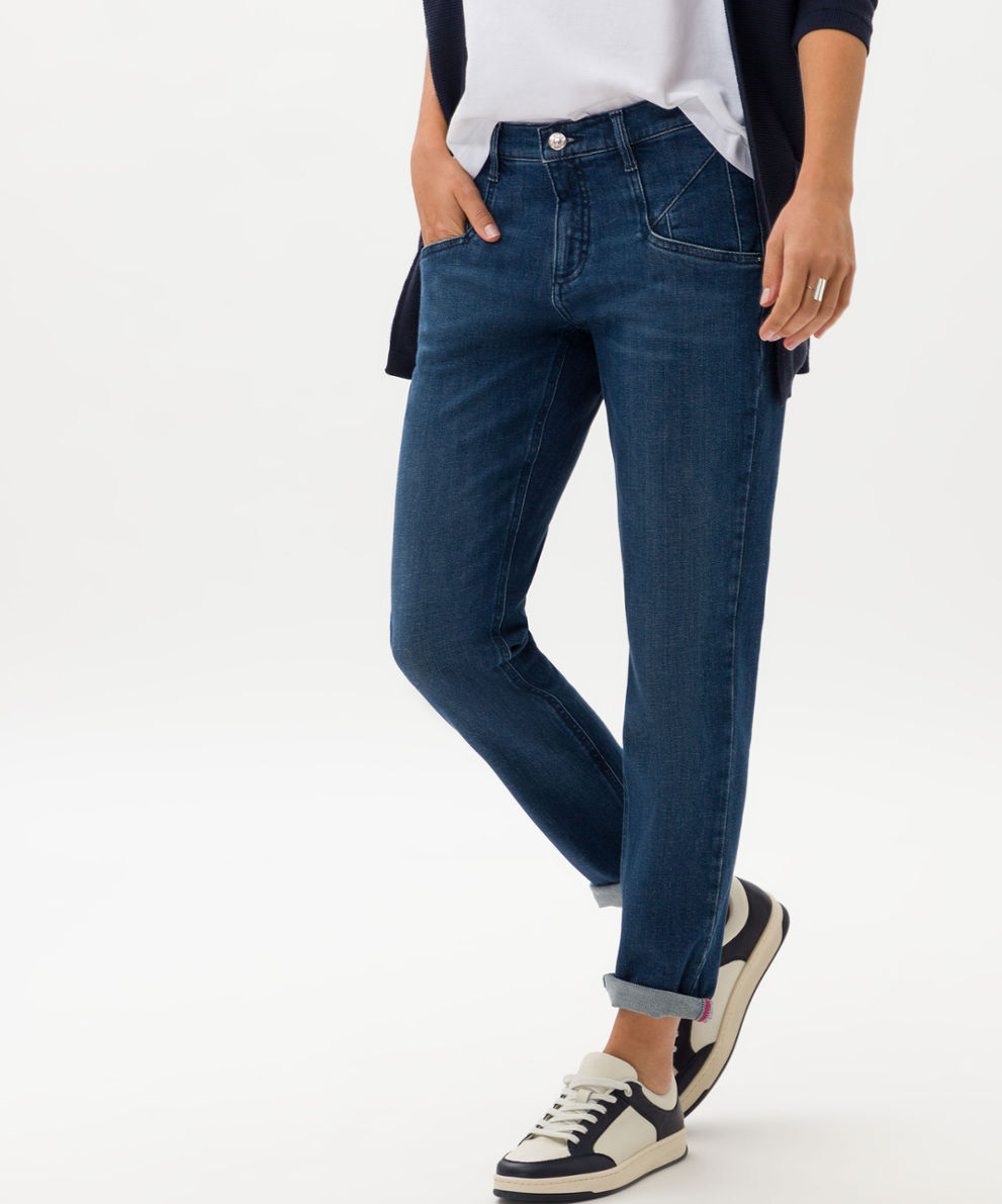 Women Jeans MERRIT used RELAXED stone Style blue