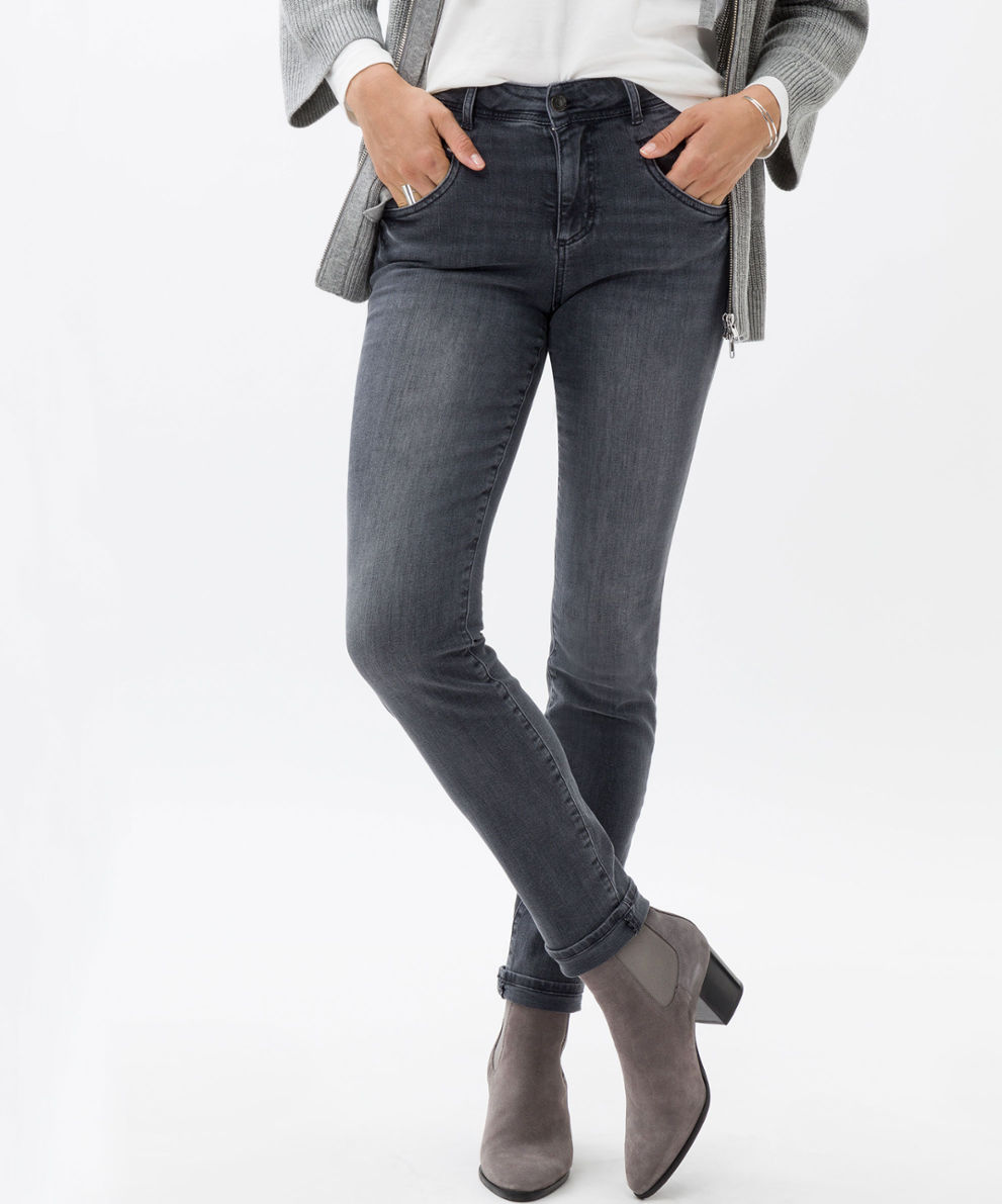 Women Jeans Style SHAKIRA used dark grey SLIM | Jeans