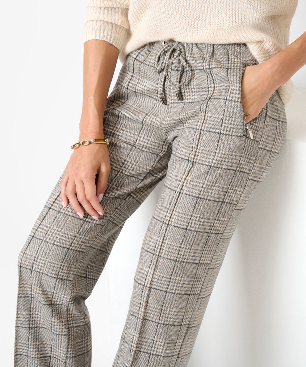 Damen Hosen Style PEGGY FLARED ecru/grey SLIM