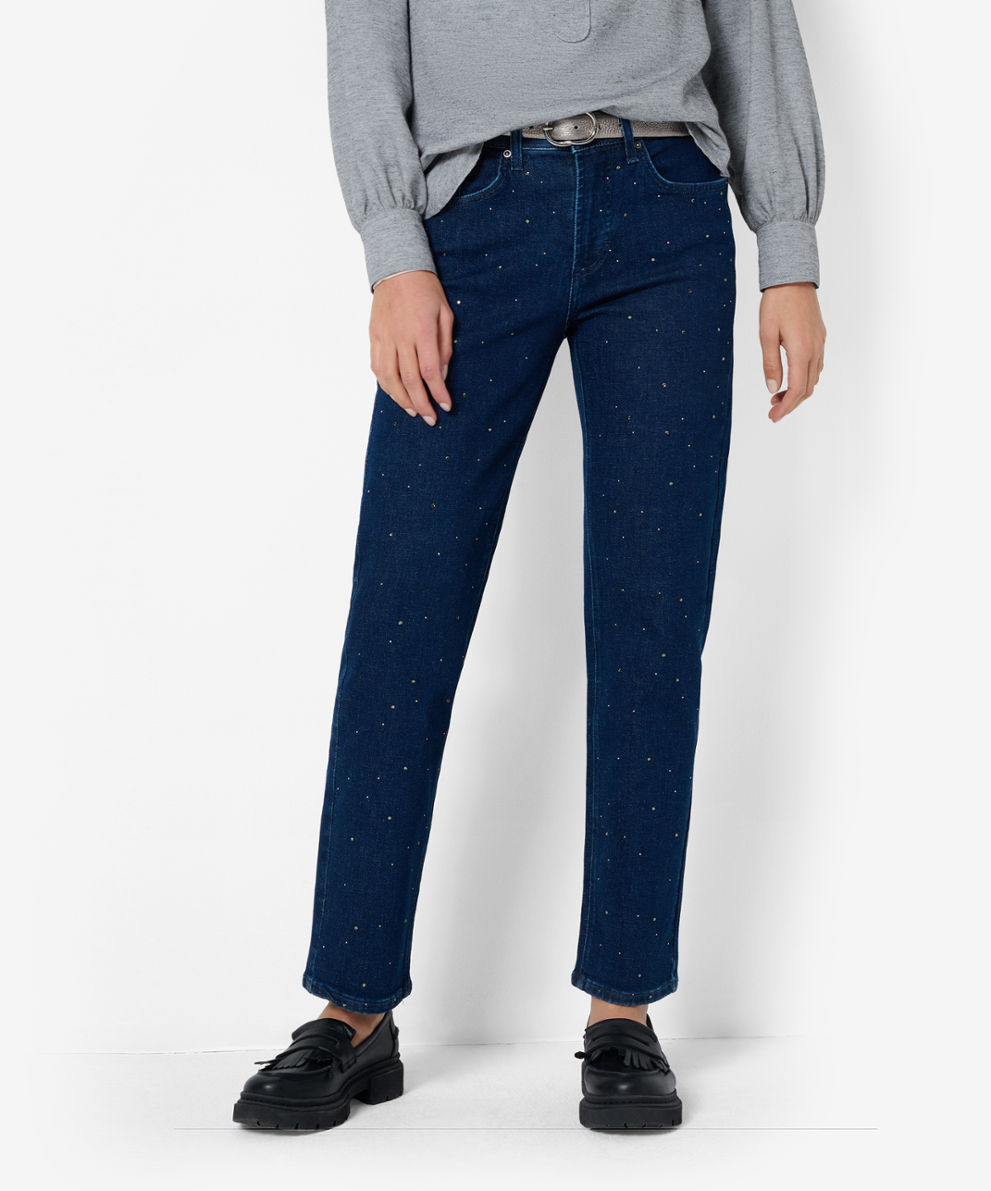 Women Jeans Style MADISON used blue STRAIGHT dark