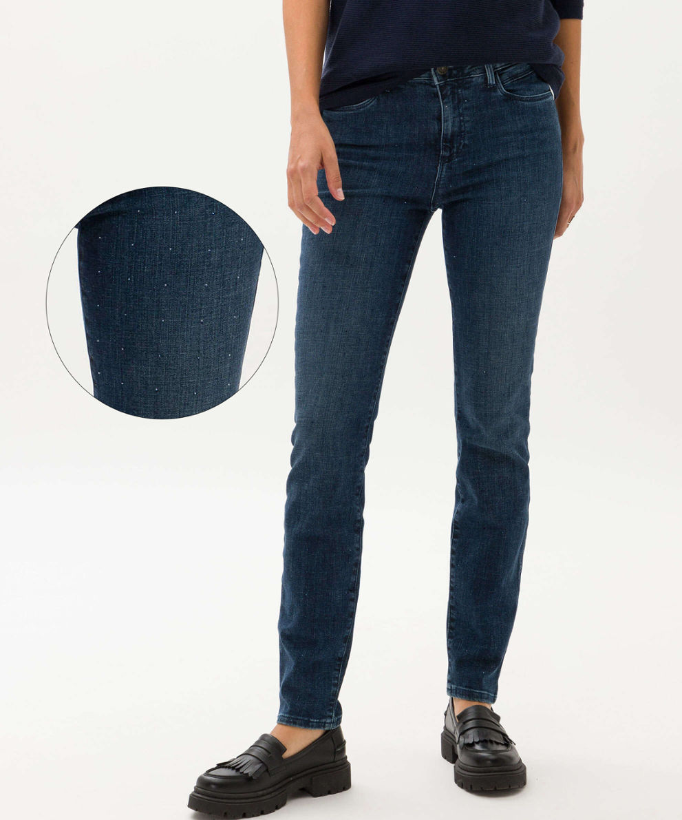 Women Jeans Style SHAKIRA used dark blue SLIM