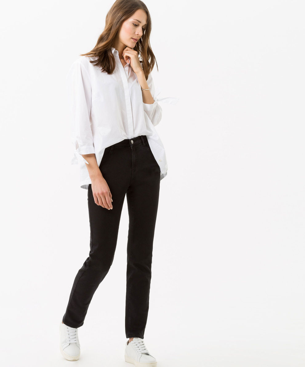 Damen Jeans Style MARY clean black REGULAR | Stoffhosen