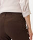 Dark brown,Women,Pants,FEMININE,Style CAROLA,Detail 1