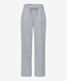 Grey melange,Women,Pants,RELAXED,Style FARINA,Stand-alone front view