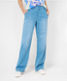 Used bleached blue,Women,Pants,WIDE LEG,Style MAINE,Front view