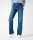 Used mid blue,Women,Jeans,WIDE LEG,Style MAINE,Front view