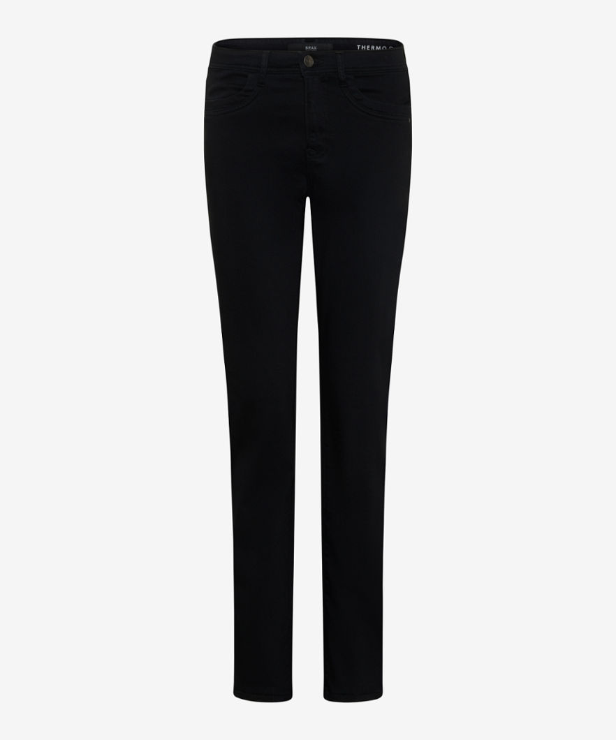 BRAX Dames Jeans Style CAROLA, Zwart, maat 52K