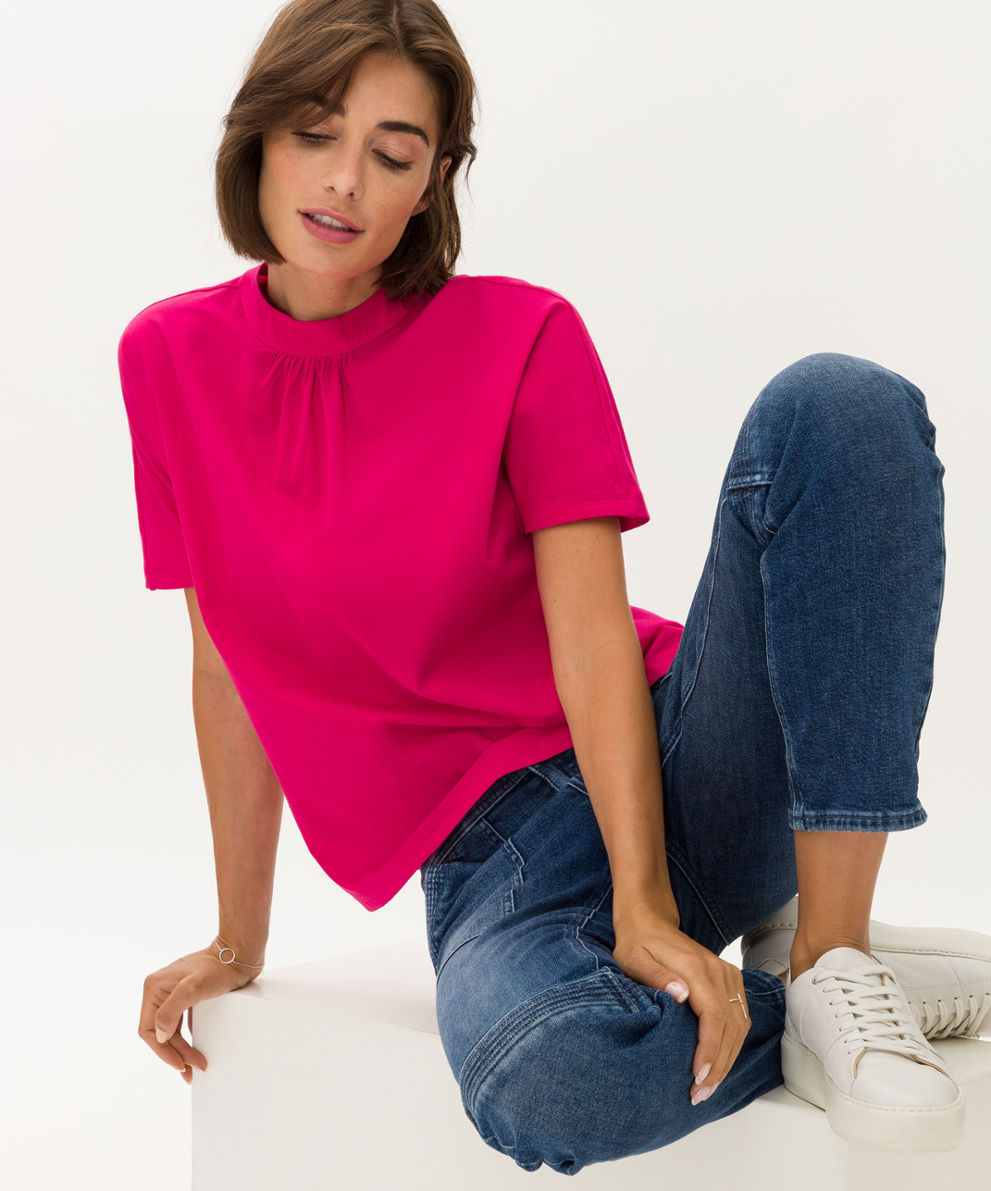 Women lipstick | Polos Shirts CAMILLE Style pink