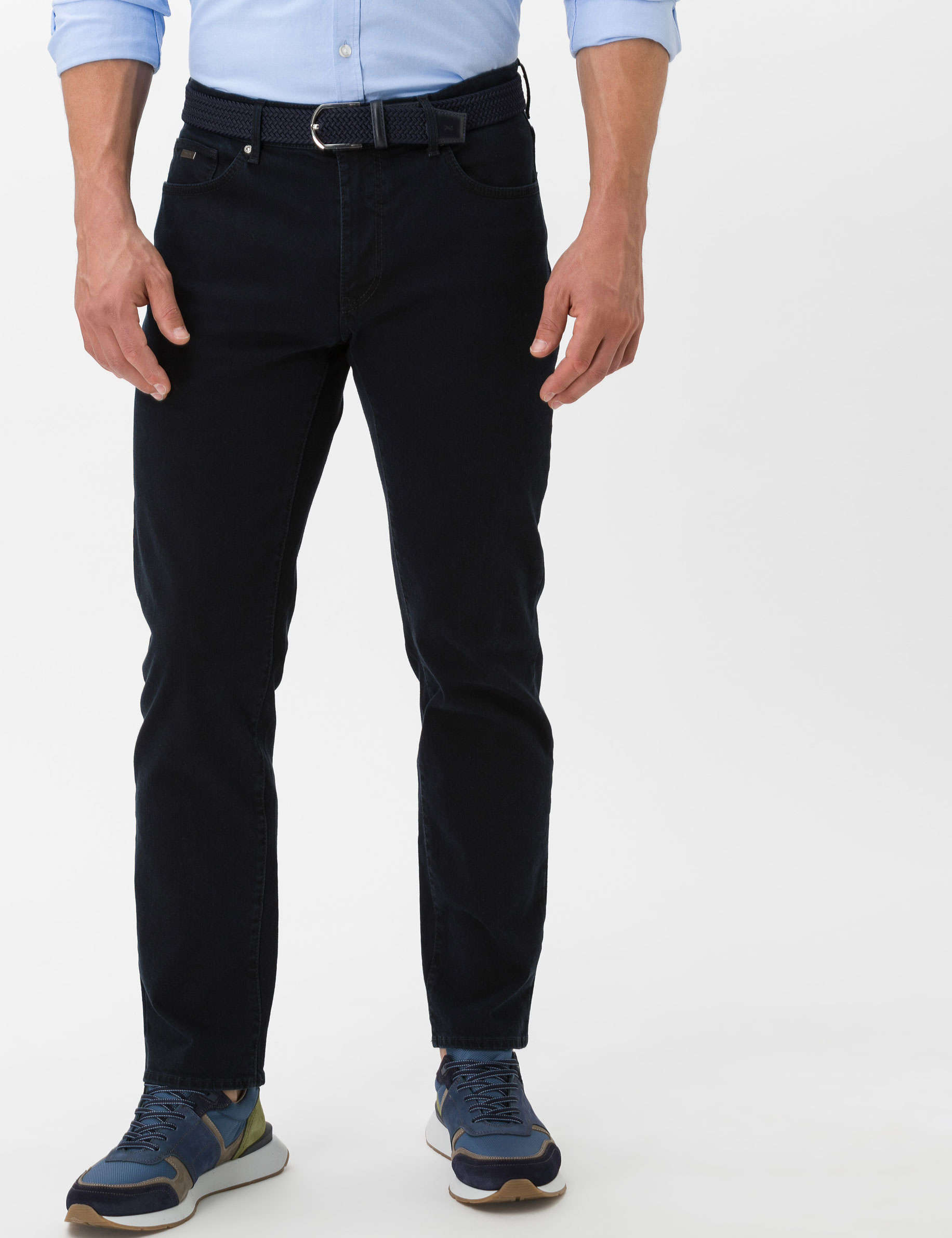 Men Style CADIZ BLUE BLACK Straight Fit Model Front