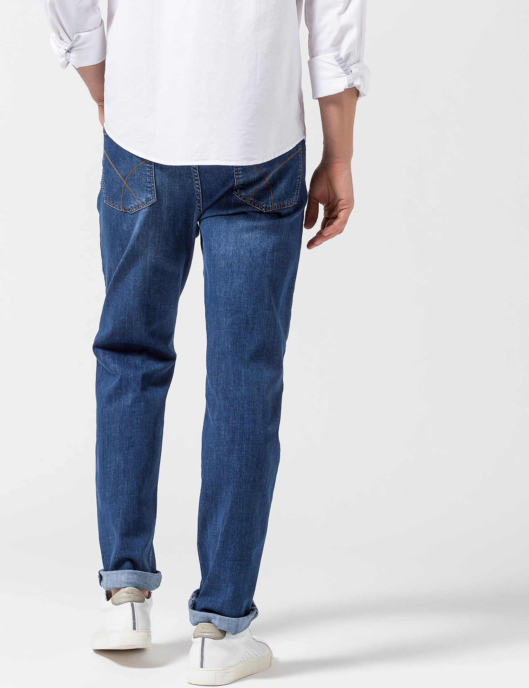 Men Style COOPER DENIM REGULAR BLUE USED Regular Fit Model back