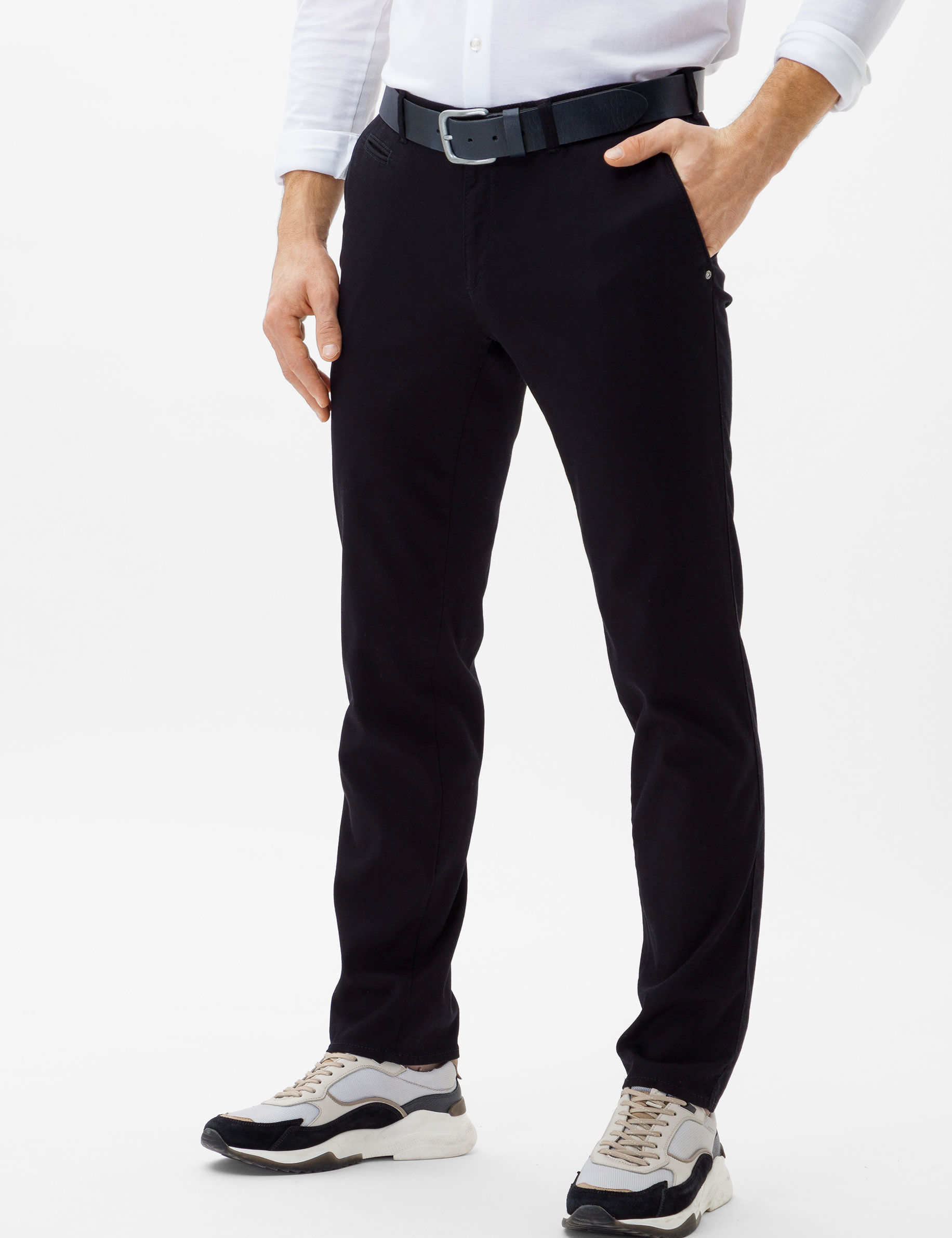 Men Style FABIO IN BLACK Modern Fit Model Front