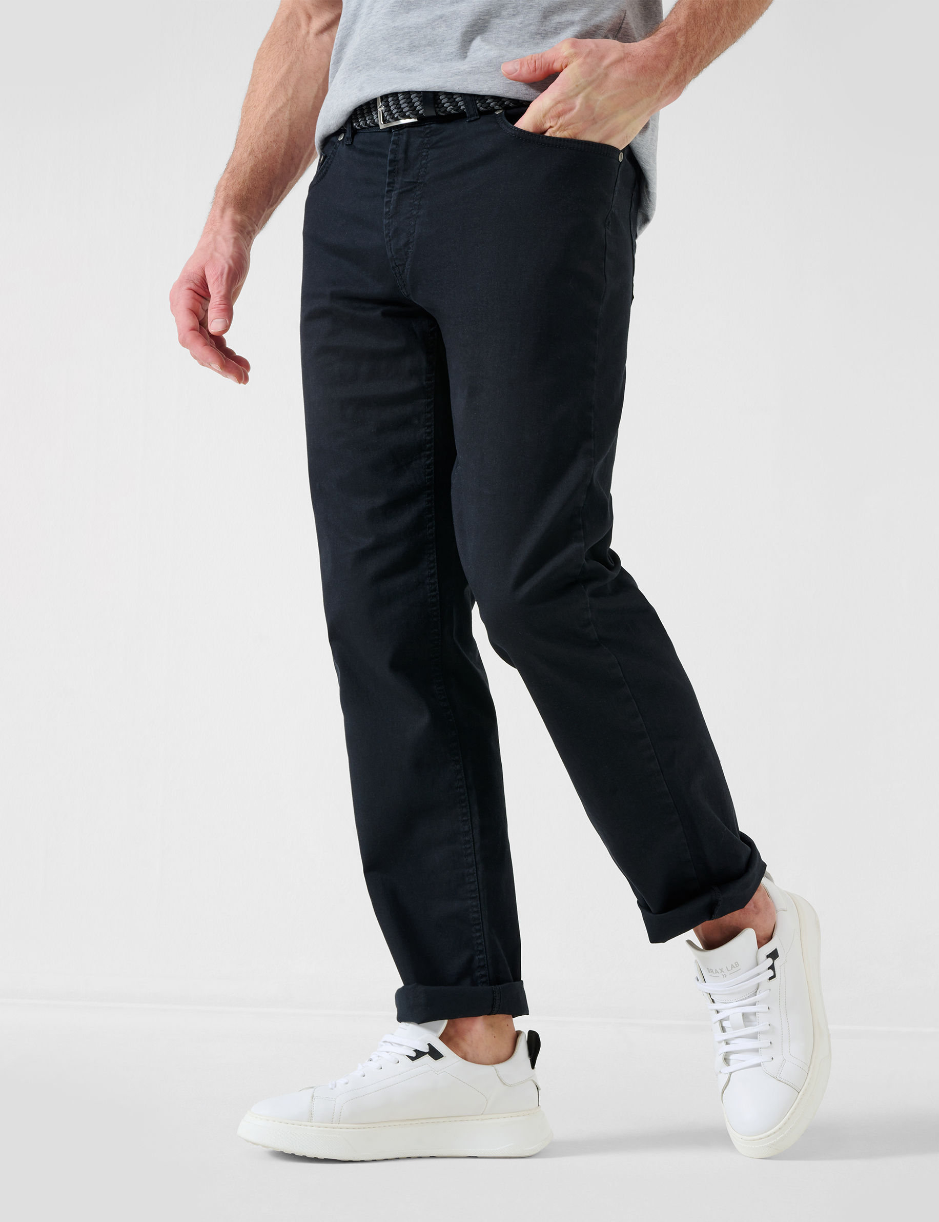 Men Style CARLOS PERMA BLACK Regular Fit Model Front