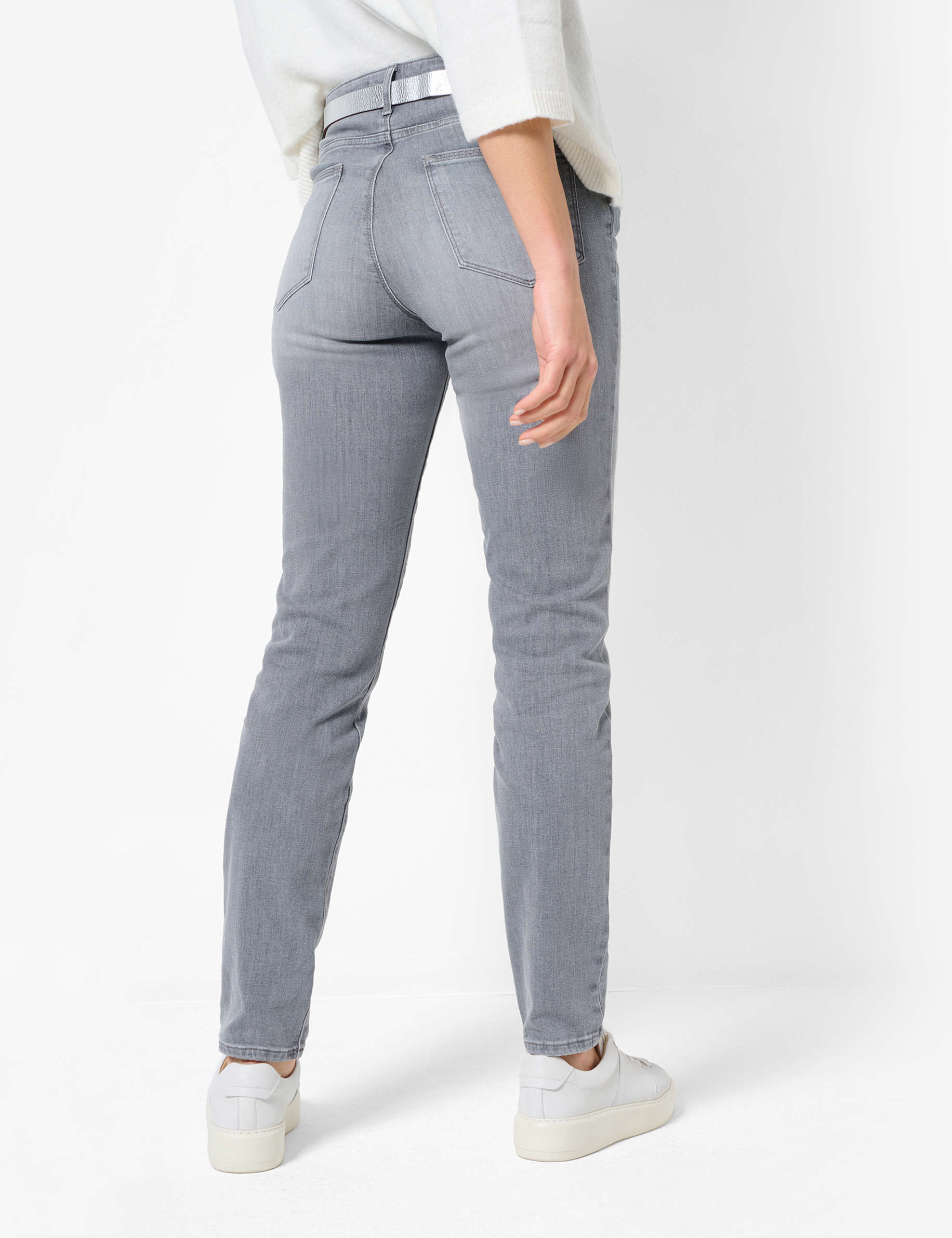 Women Style SHAKIRA USED LIGHT GREY Slim Fit Model back