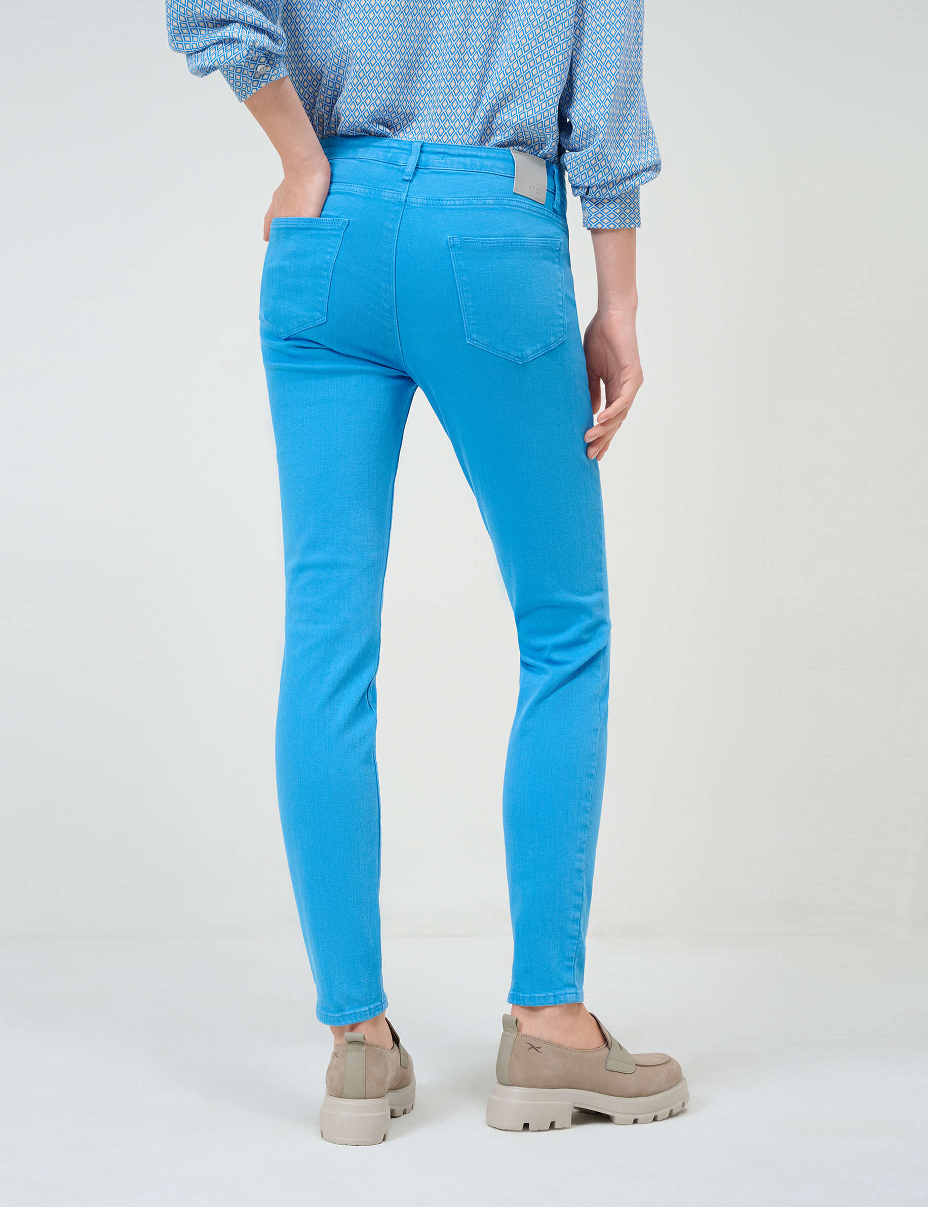 Women Style SHAKIRA POWDER BLUE Slim Fit Model back