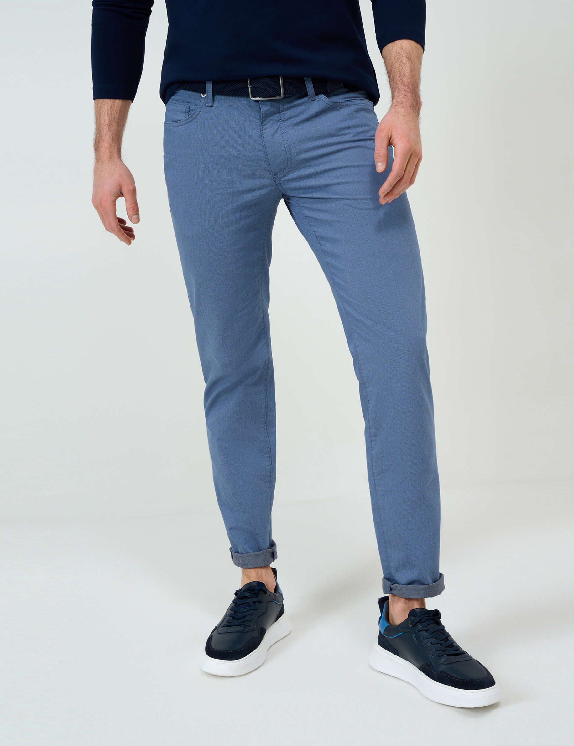 Men Style CADIZ DUSTY BLUE Straight Fit Model Front