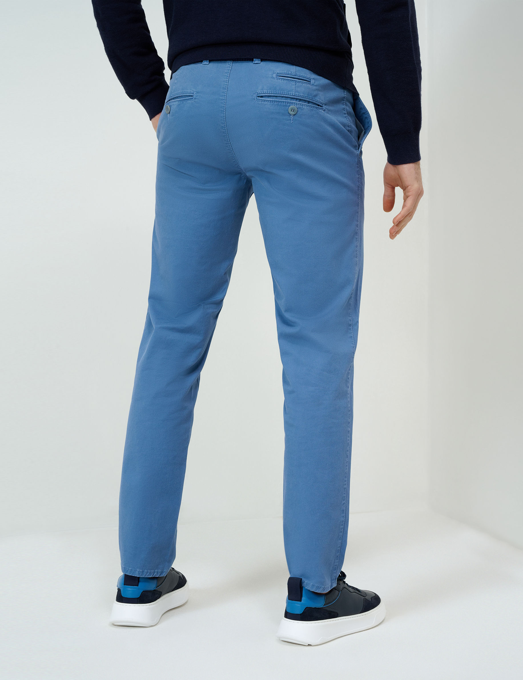 Men Style FABIO IN DUSTY BLUE Modern Fit Model back