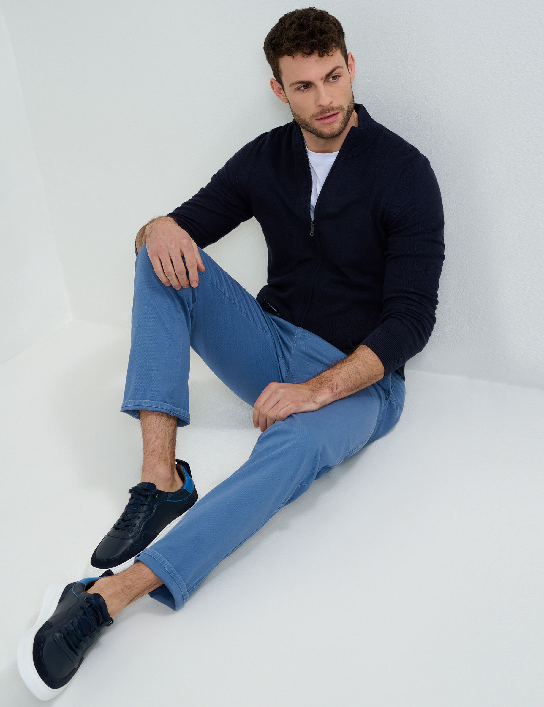 Men Style FABIO IN DUSTY BLUE Modern Fit Detail 1