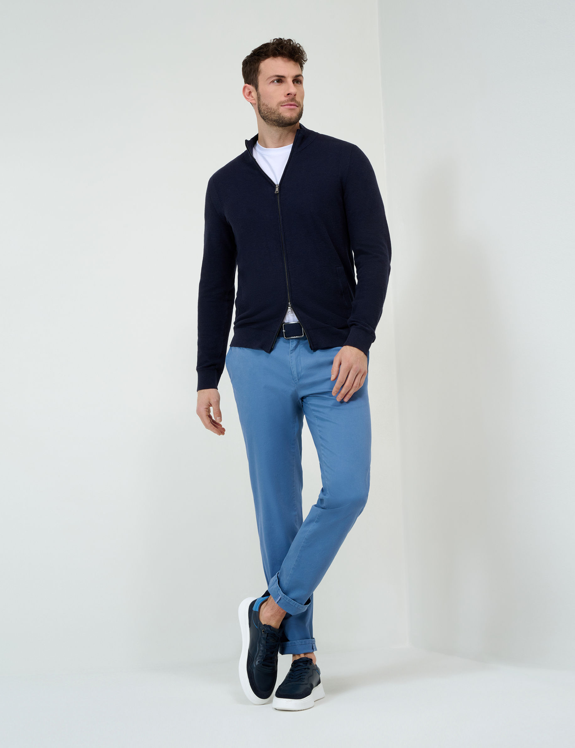 Men Style FABIO IN DUSTY BLUE Modern Fit Stand-alone rear view