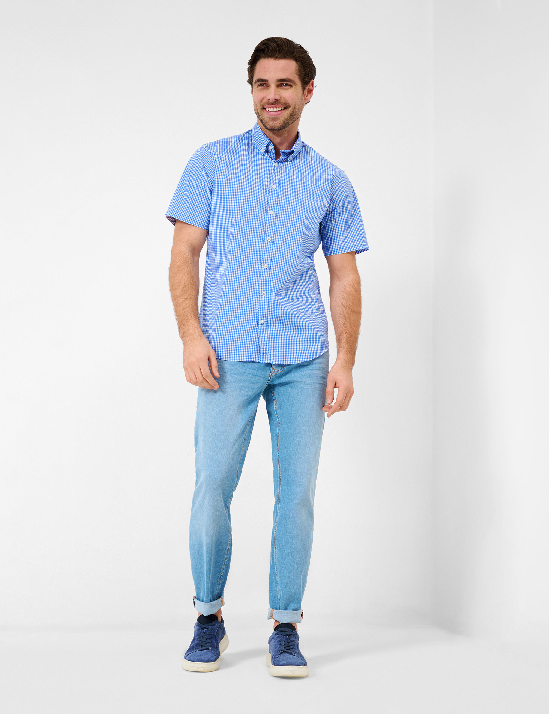 Men Style CHRIS SKY BLUE USED Slim Fit Model Outfit