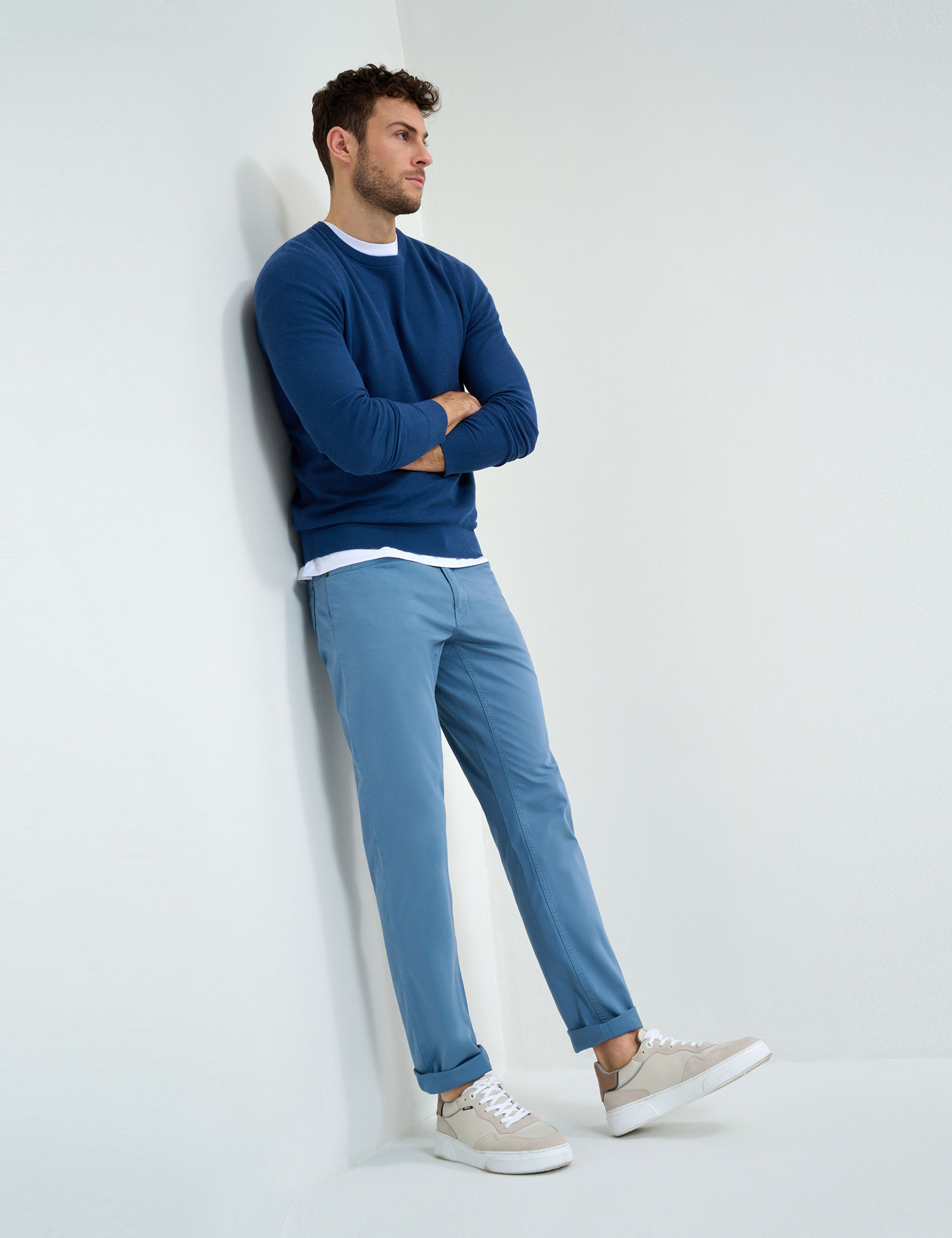 Men Style COOPER DUSTY BLUE Regular Fit Model Outfit