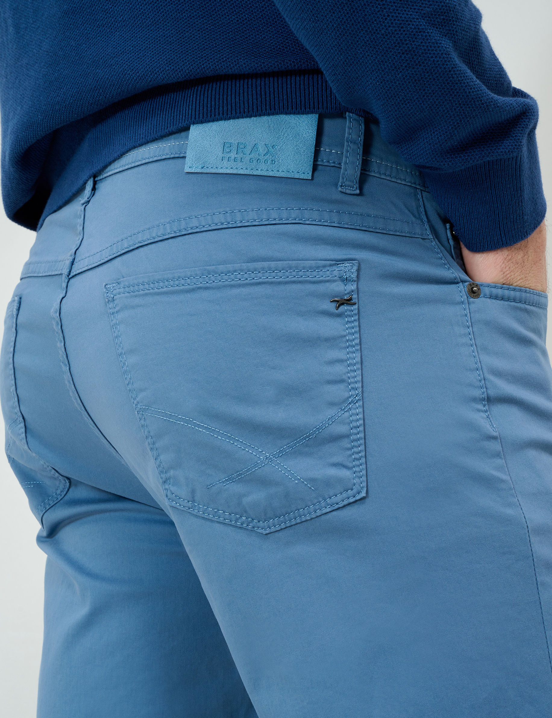 Men Style COOPER DUSTY BLUE Regular Fit Detail 2