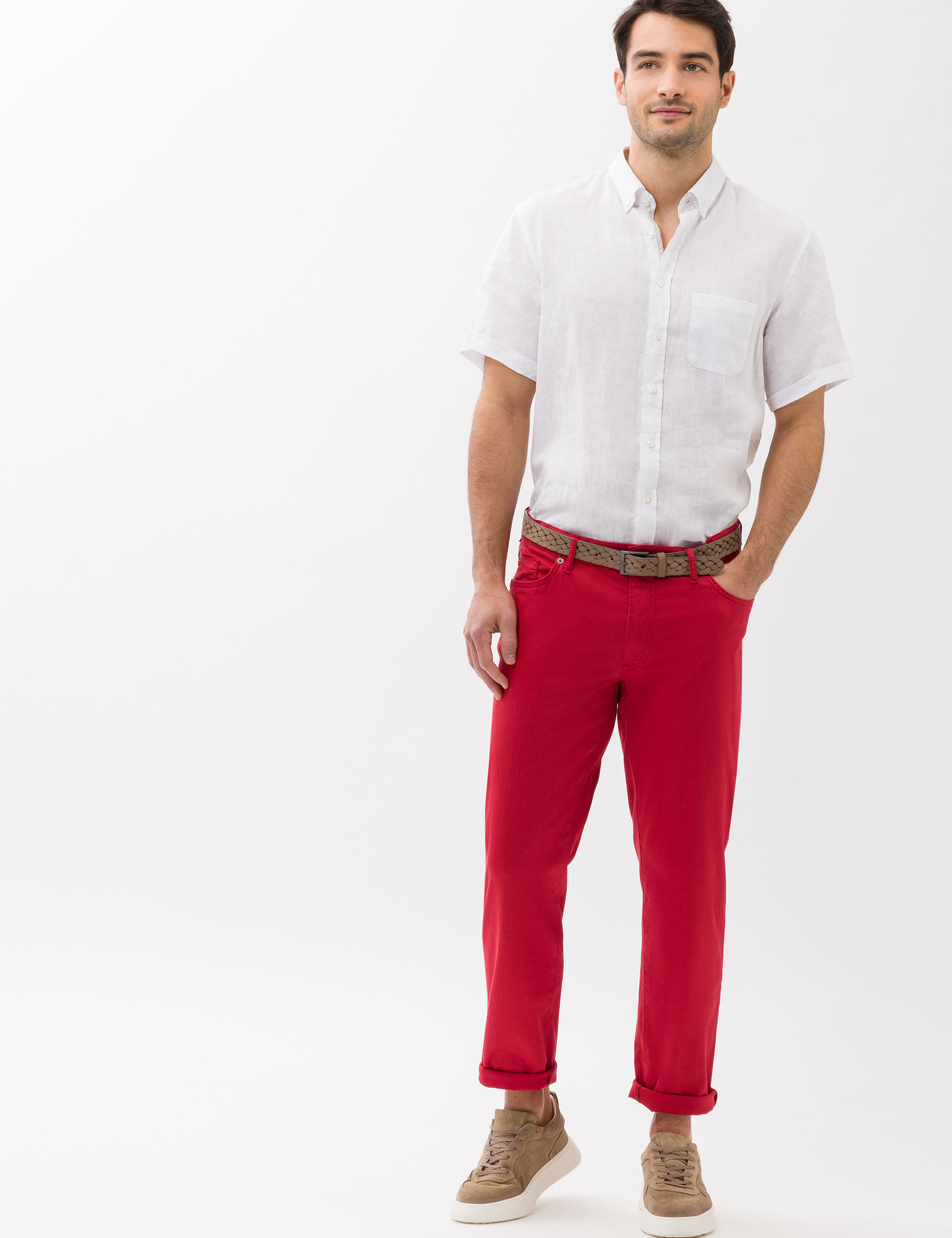 Men Style CADIZ INDIAN RED Straight Fit Model Outfit