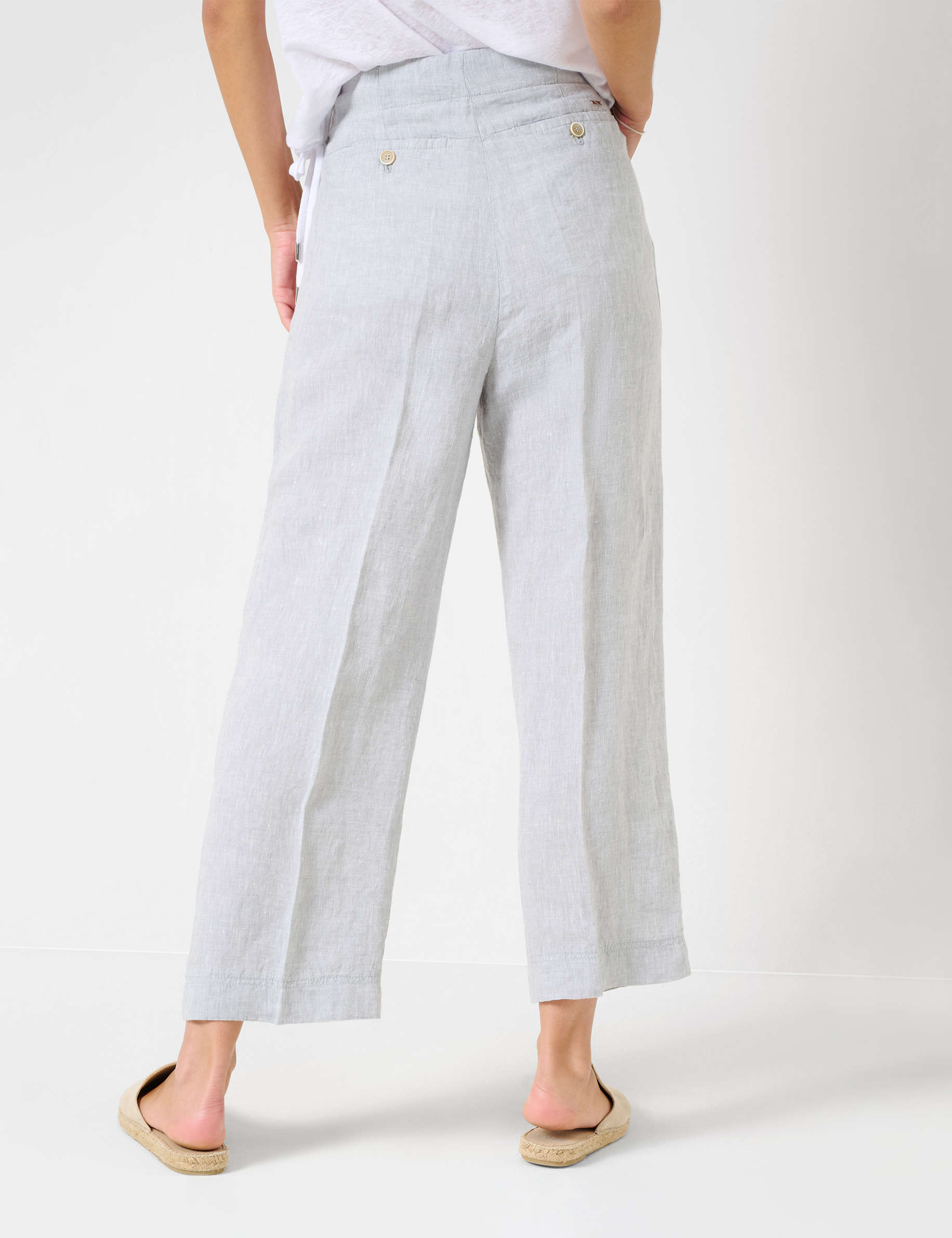 Women Style MAINE S GREY MELANGE Wide Leg Model back