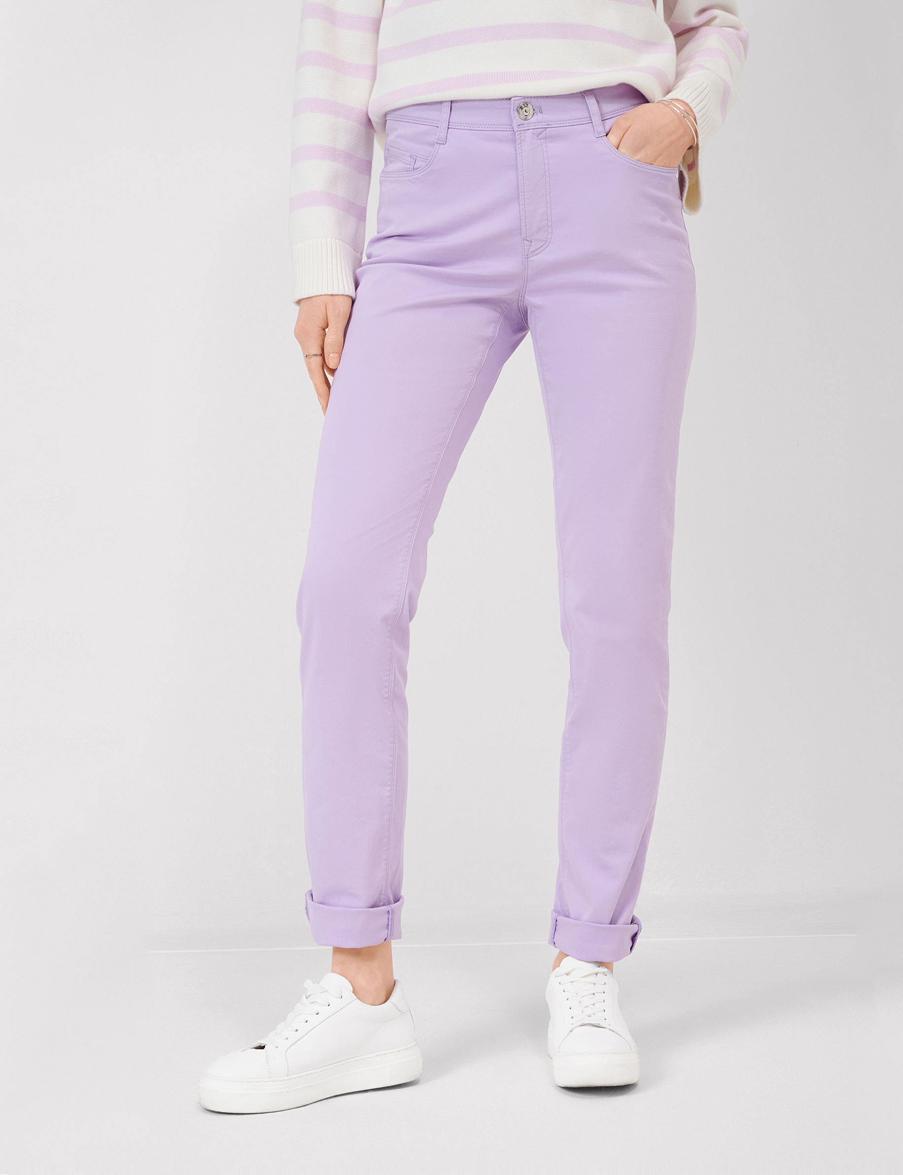 Women Style MARY PALE LILAC Regular Fit Model Front