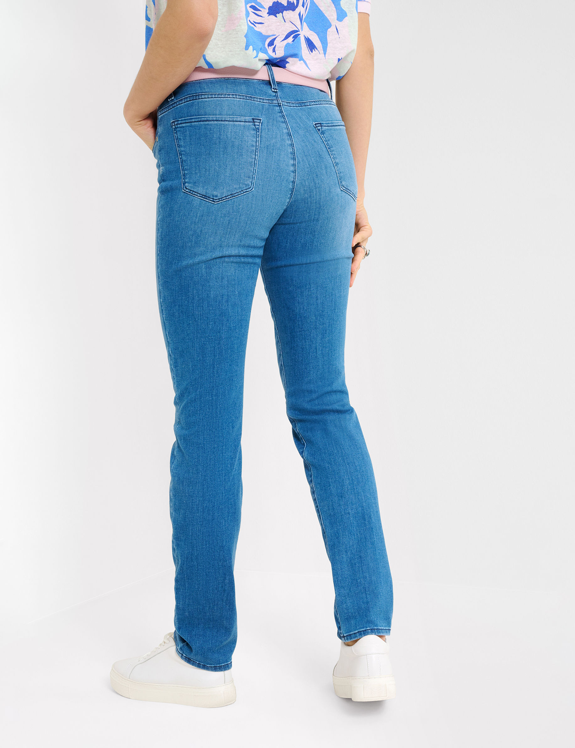 Women Style SHAKIRA USED STONE BLUE Slim Fit Model back