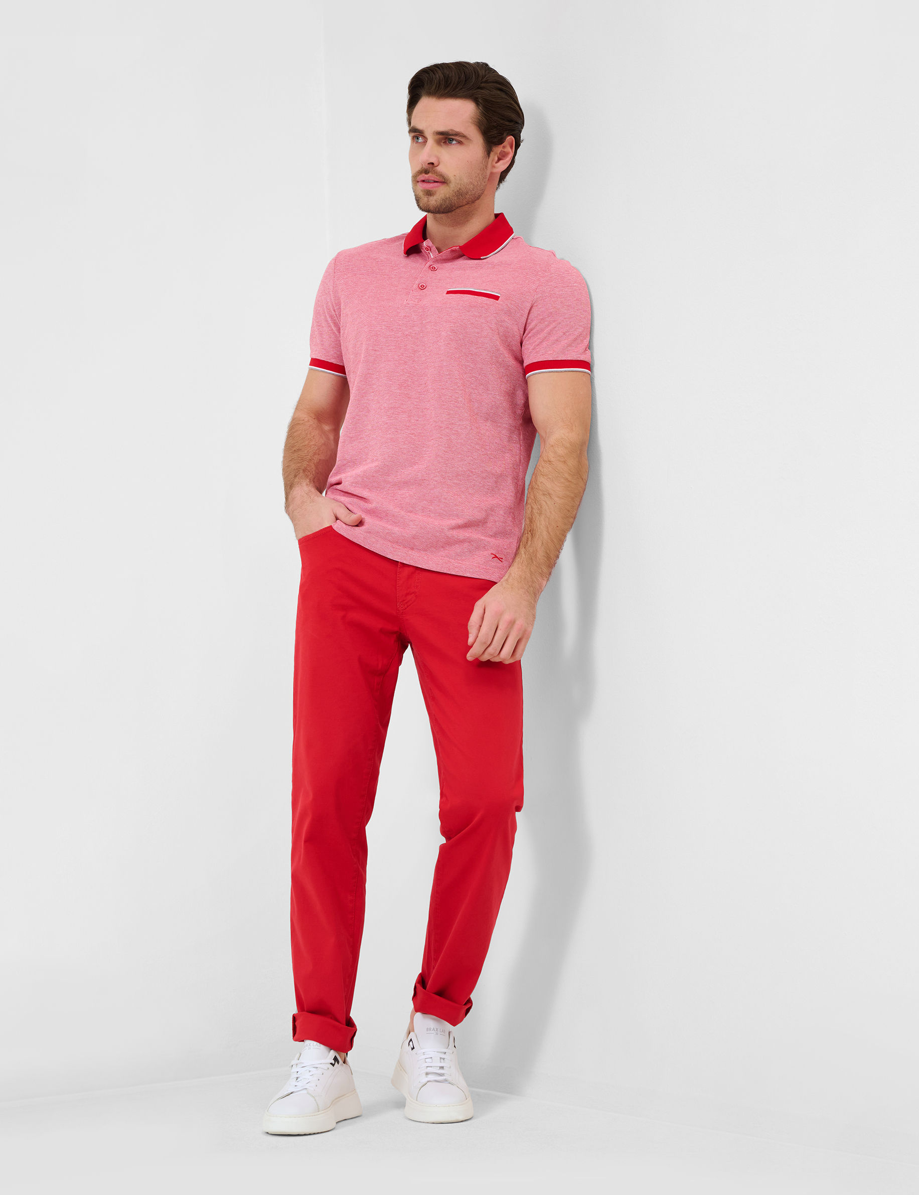Men Style PADDY signal red  Model Outfit