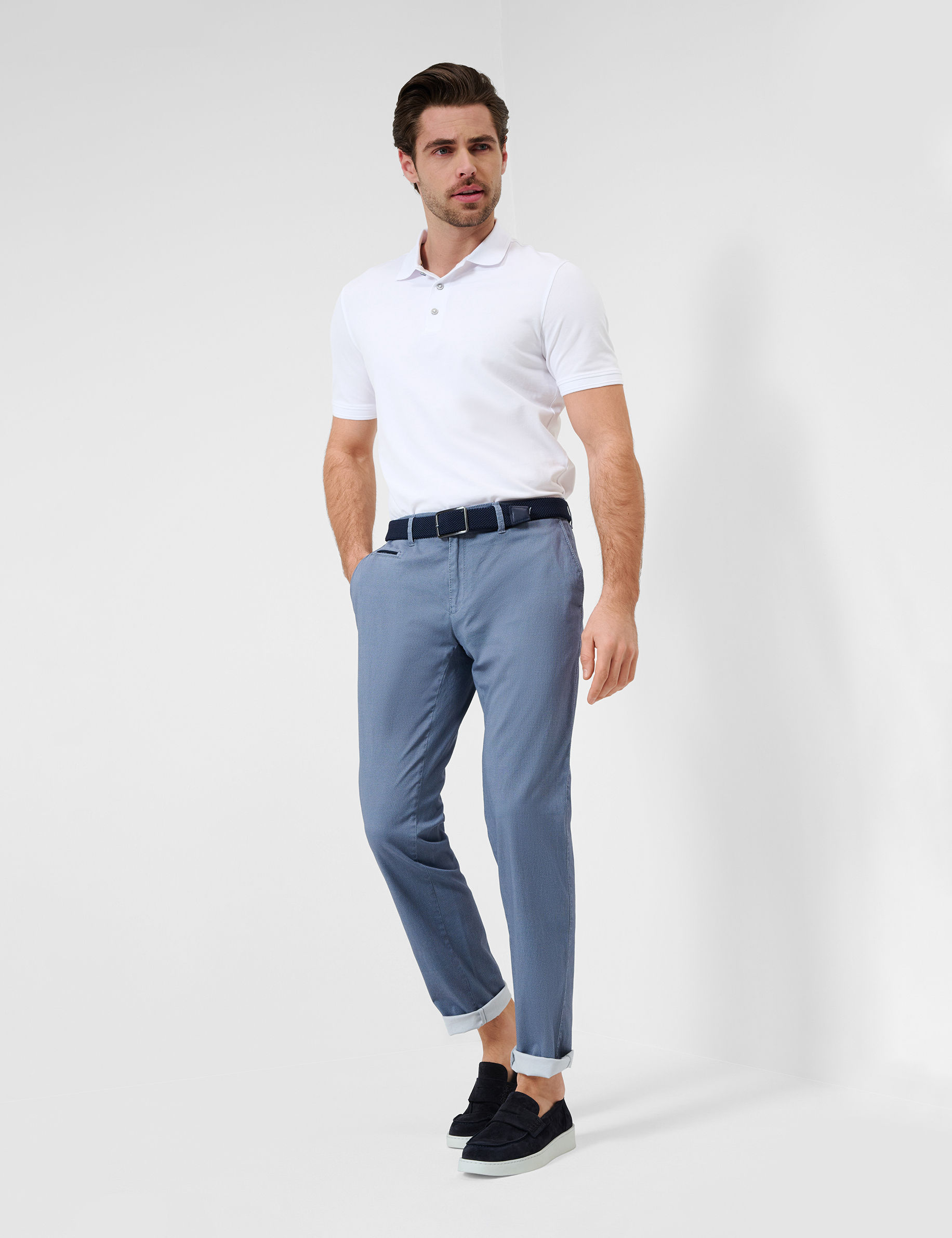 Men Style FABIO DUSTY BLUE Modern Fit Model Outfit