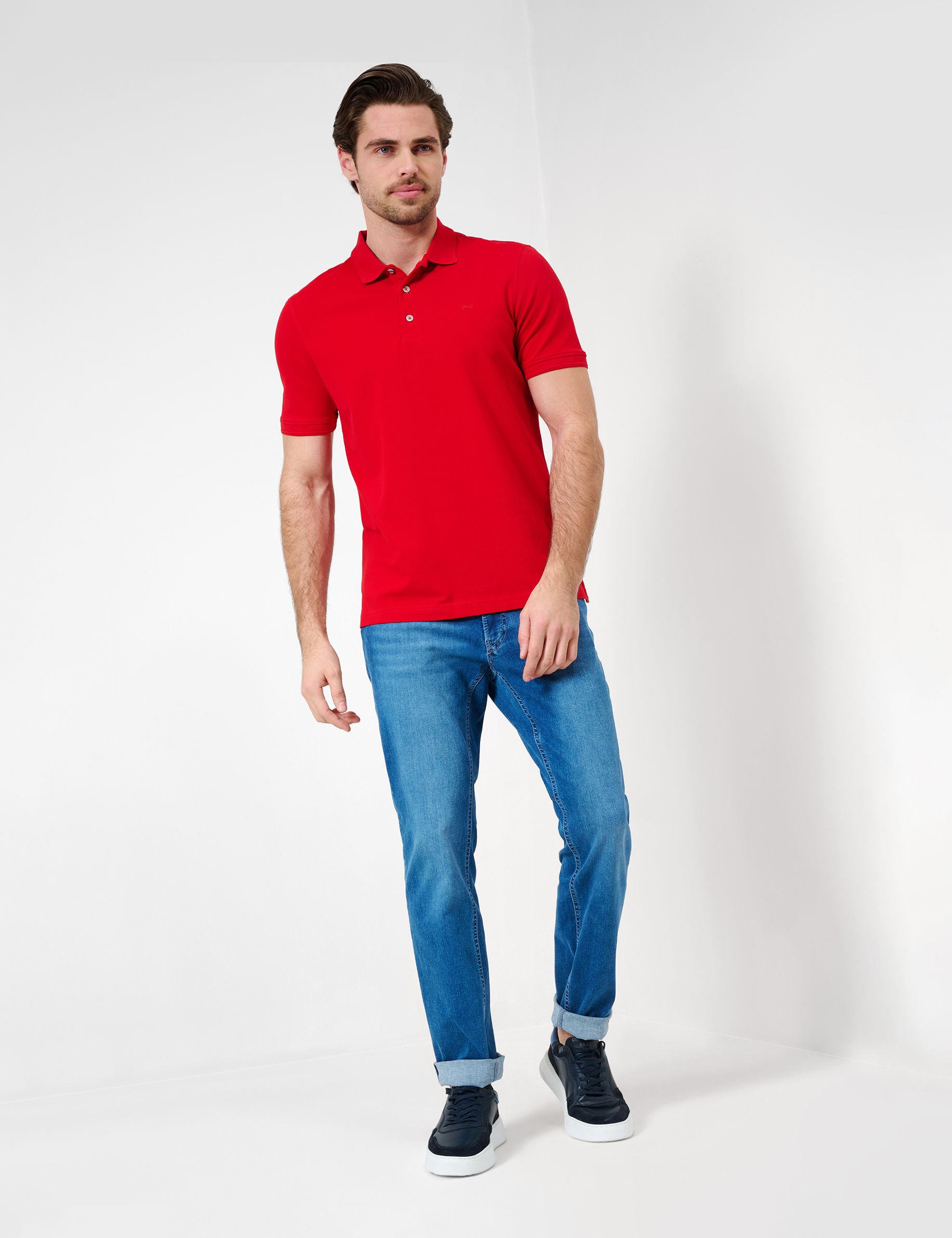 Men Style PETE U signal red  Model Outfit