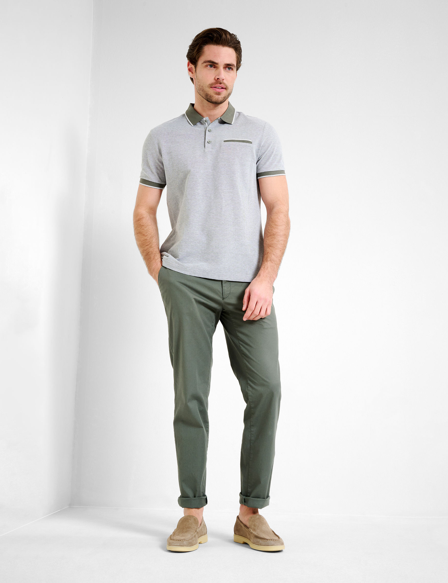 Men Style PADDY pale olive  Model Outfit