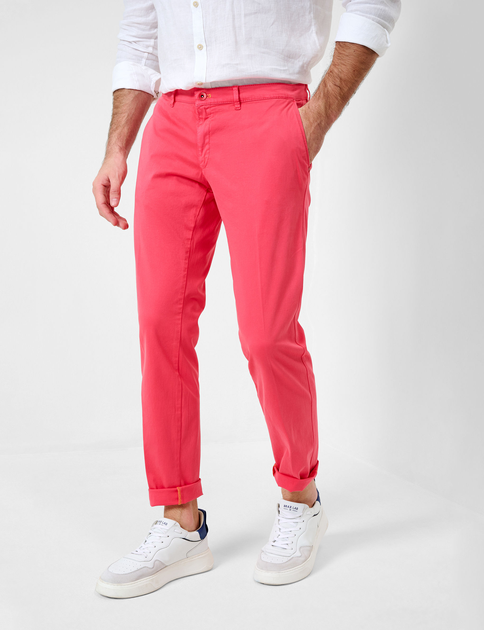 Men Style SILVIO INDIAN RED Slim Fit Model Front
