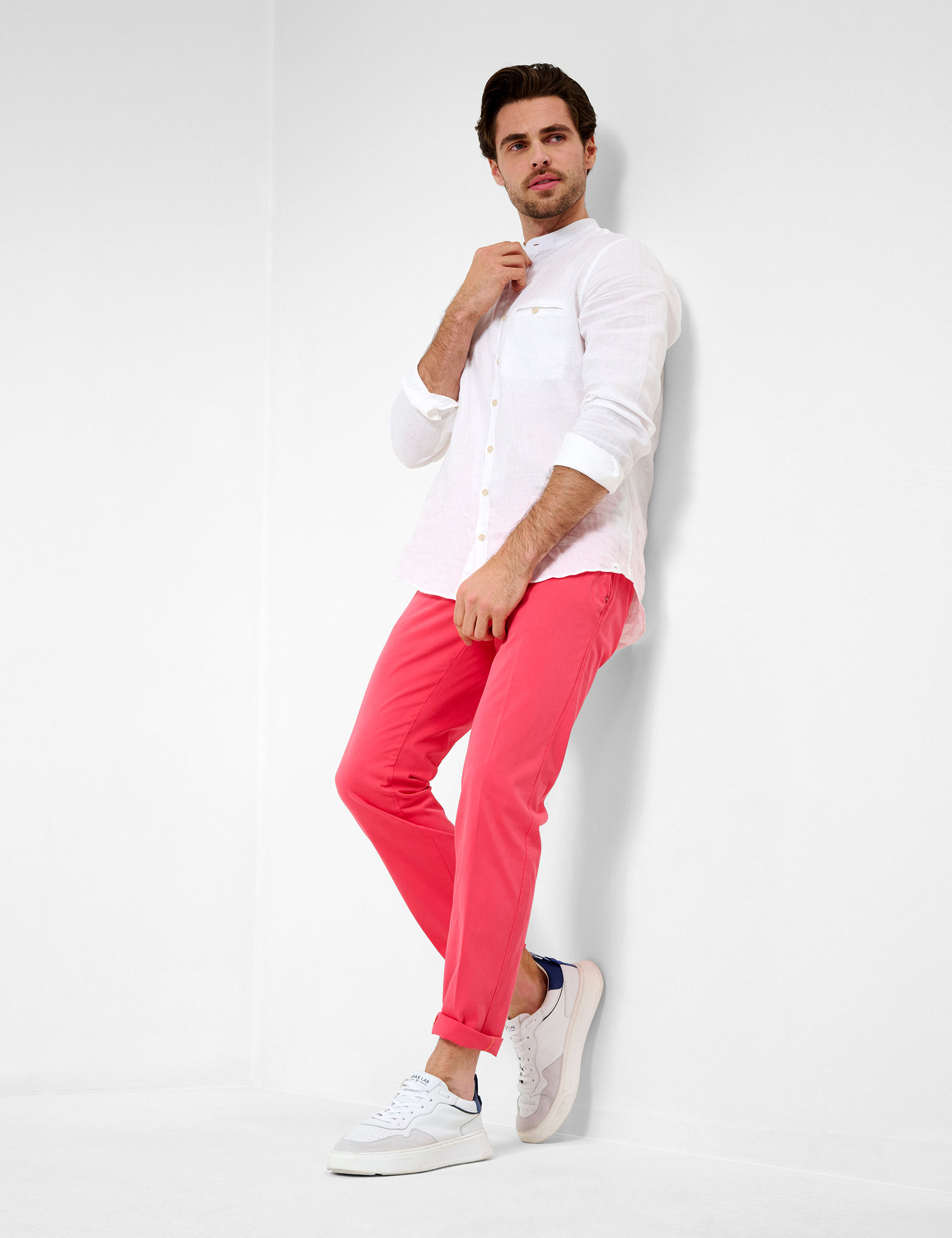 Men Style SILVIO INDIAN RED Slim Fit Model Outfit