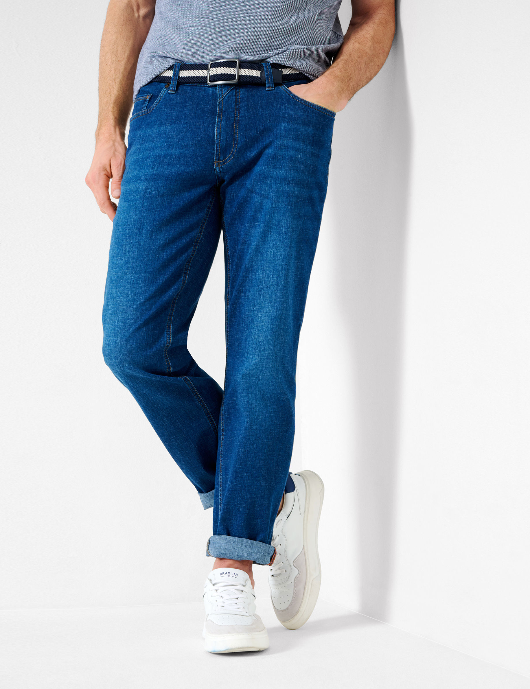 Men Style LUKE BLUE STONE Regular Fit Model Front