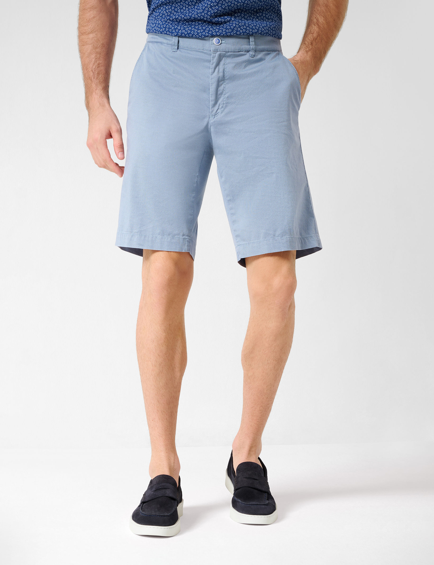 Men Style BOZEN DUSTY BLUE Regular Fit Model Front