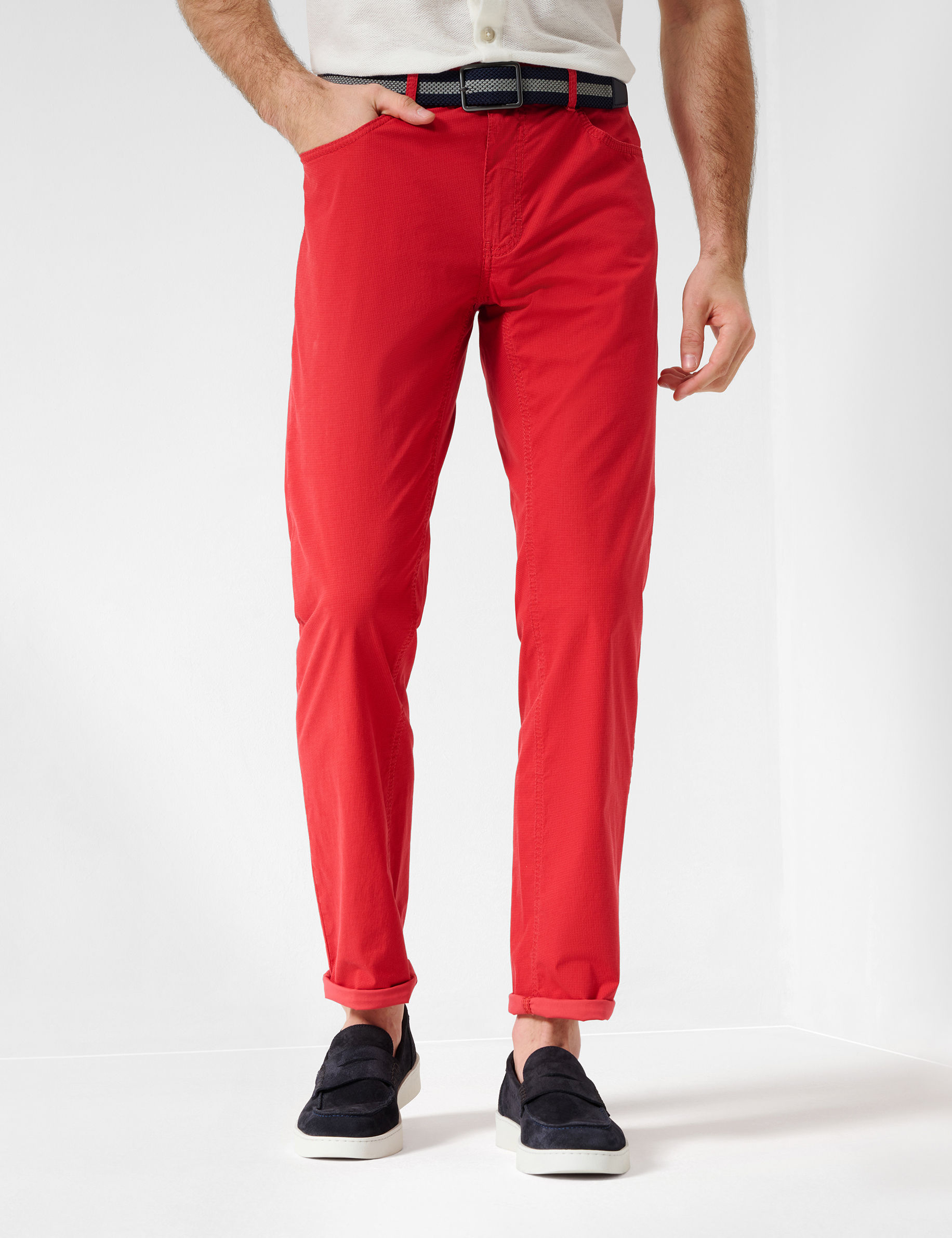 Men Style COOPER INDIAN RED Regular Fit Model Front