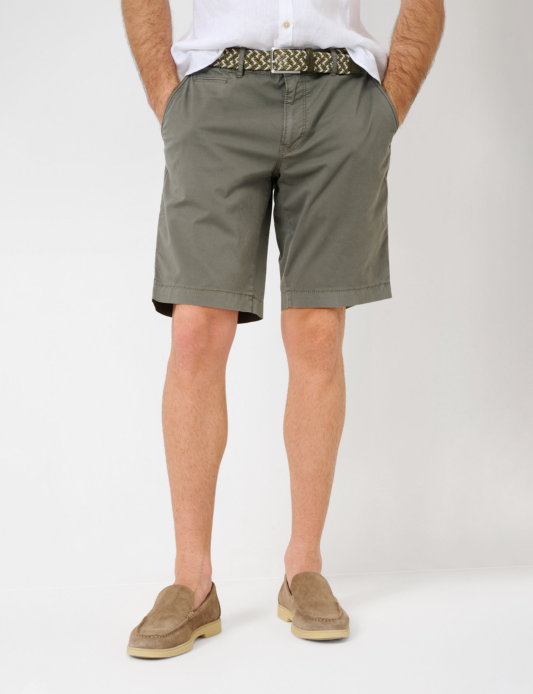 Men Style BARI PALE OLIVE Regular Fit Model Front