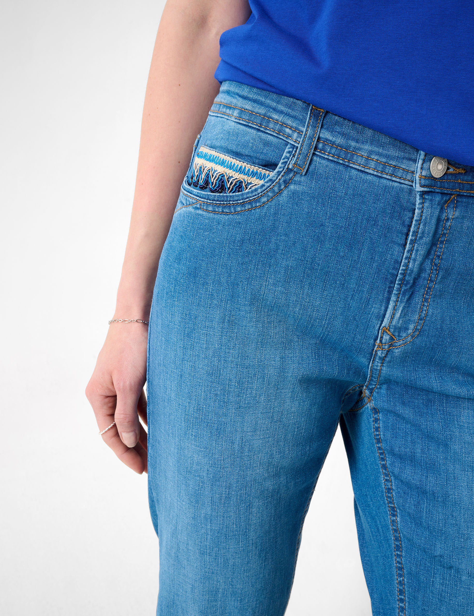 Women Style MARY C USED REGULAR BLUE Regular Fit Detail 2
