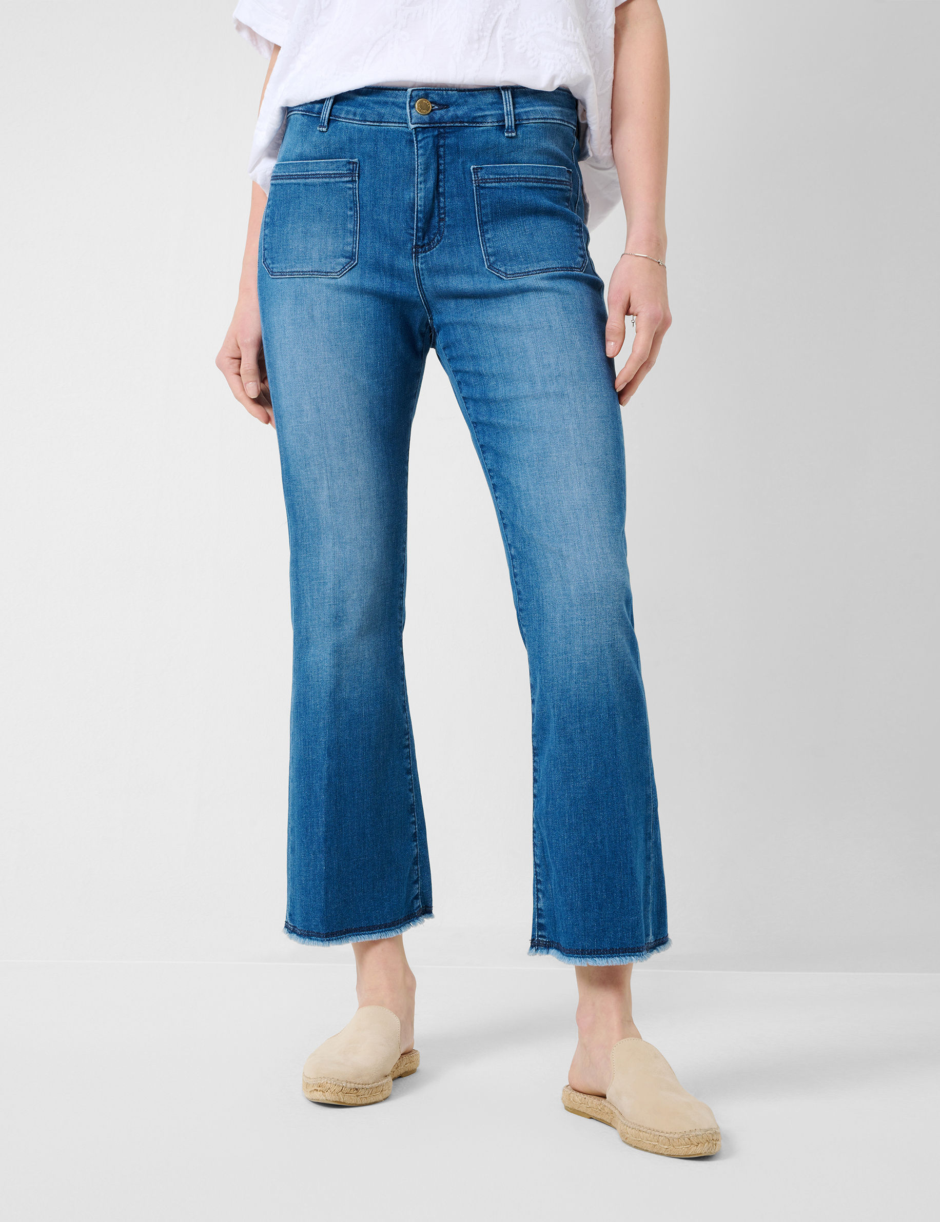 Women Style ANA S USED STONE BLUE Skinny Fit Model Front