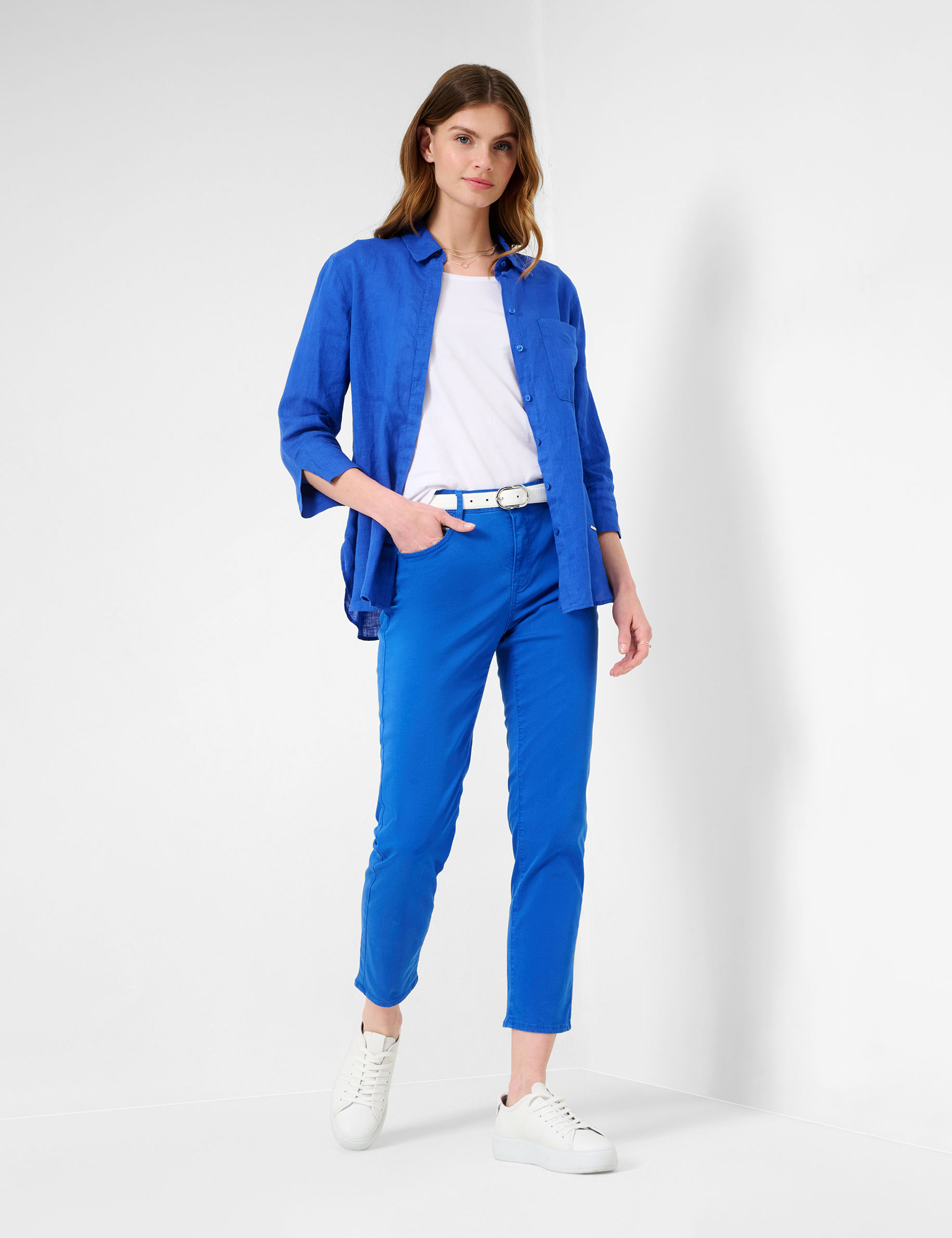 Women Style MARY S INKED BLUE Regular Fit Model Outfit