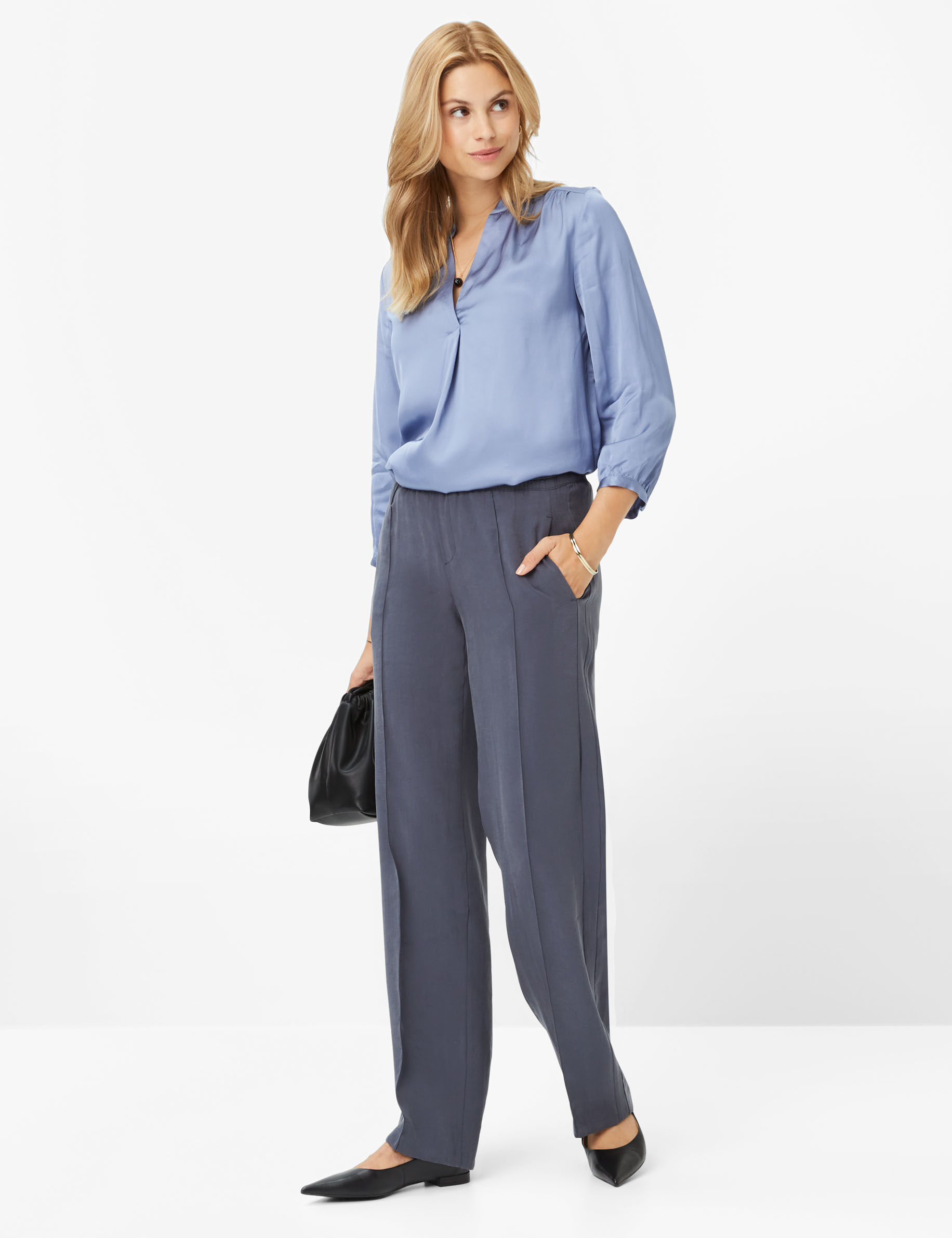 Women Style MAINE ASPHALT Wide Leg Model Outfit