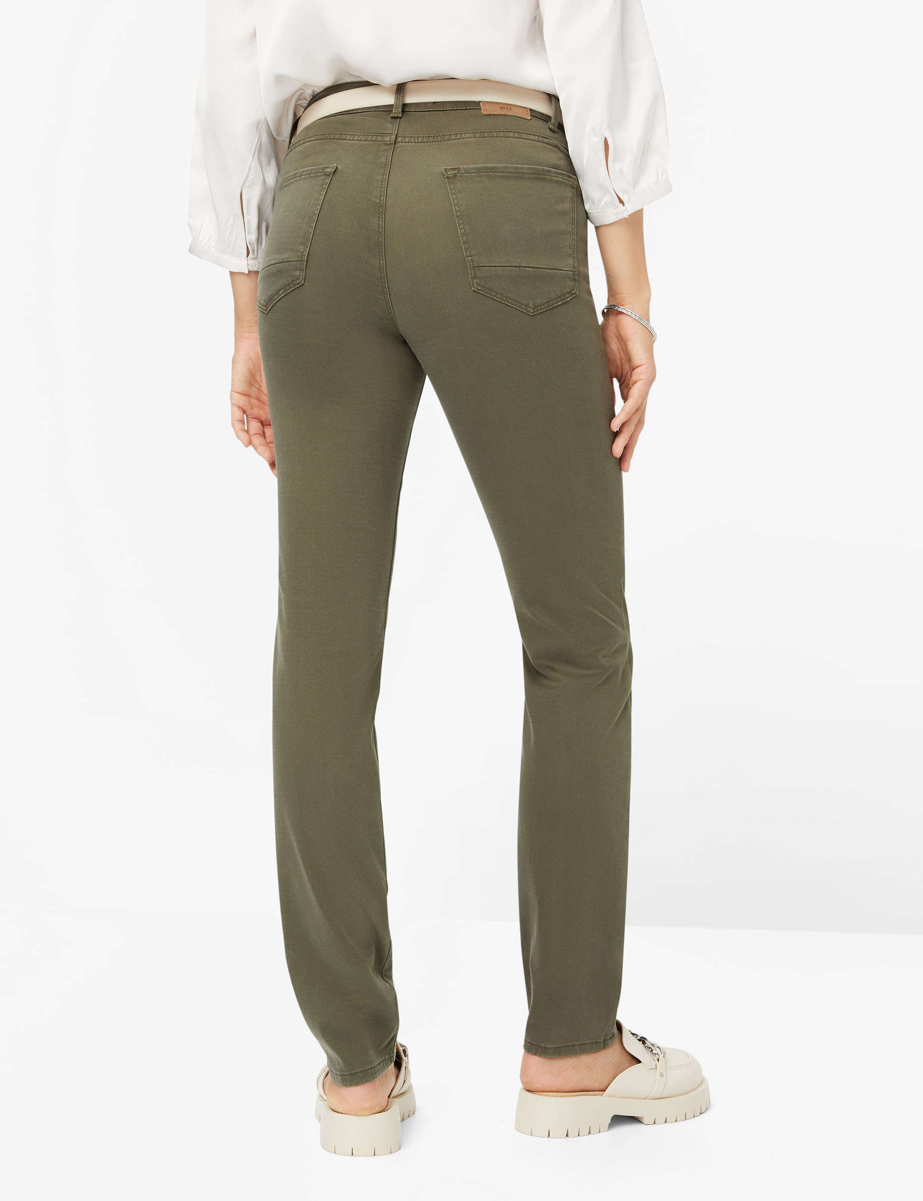 Women Style SHAKIRA SOFT KHAKI Slim Fit Model back