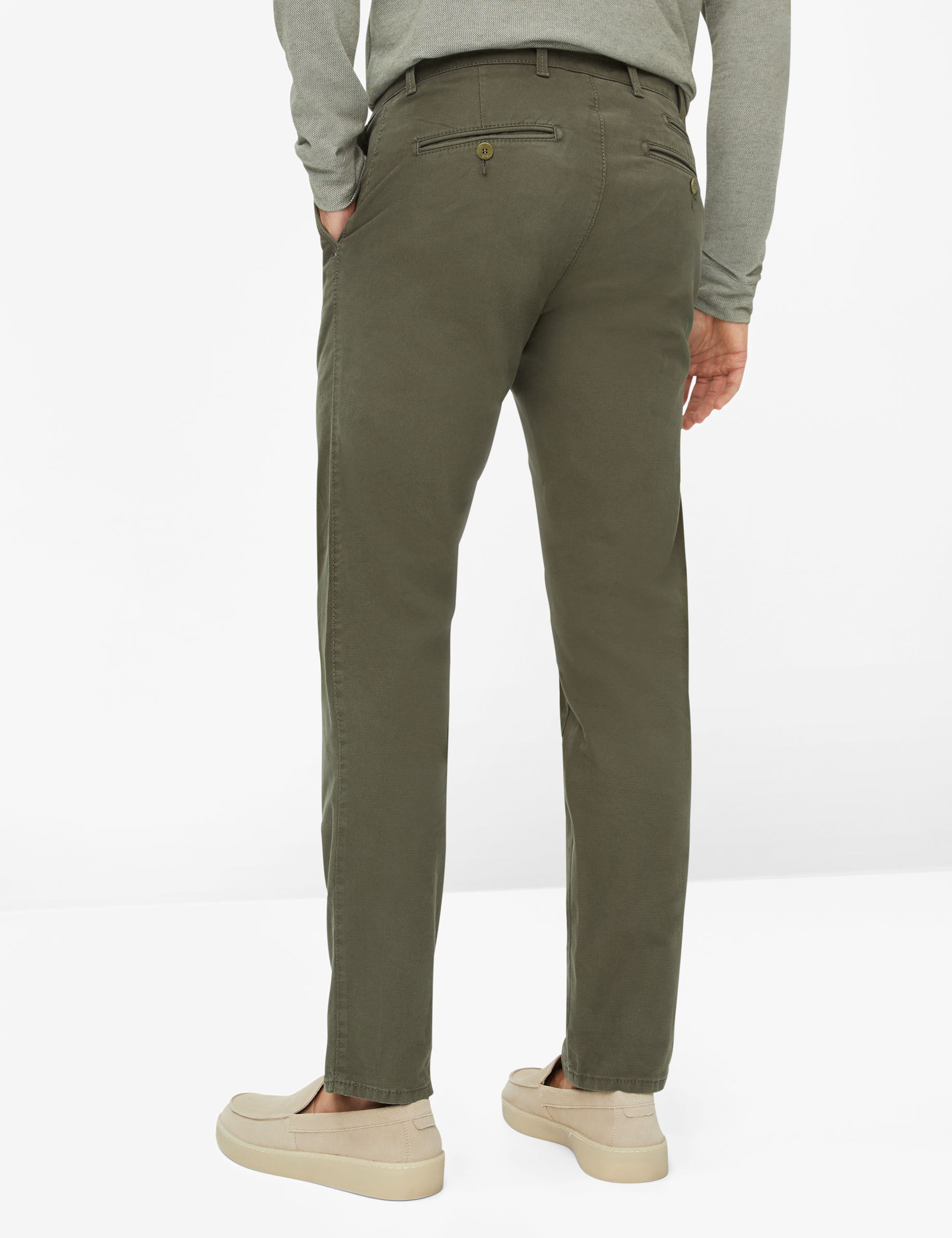 Men Style FABIO IN OLIVE Modern Fit Model back