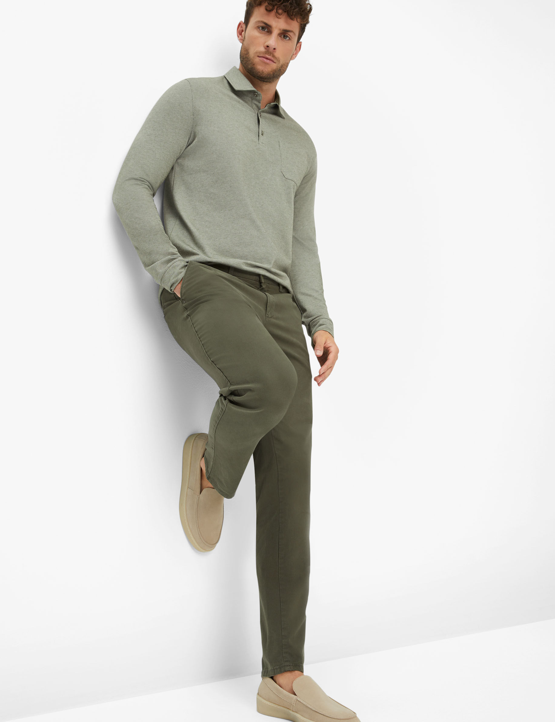 Men Style FABIO IN OLIVE Modern Fit Detail 1