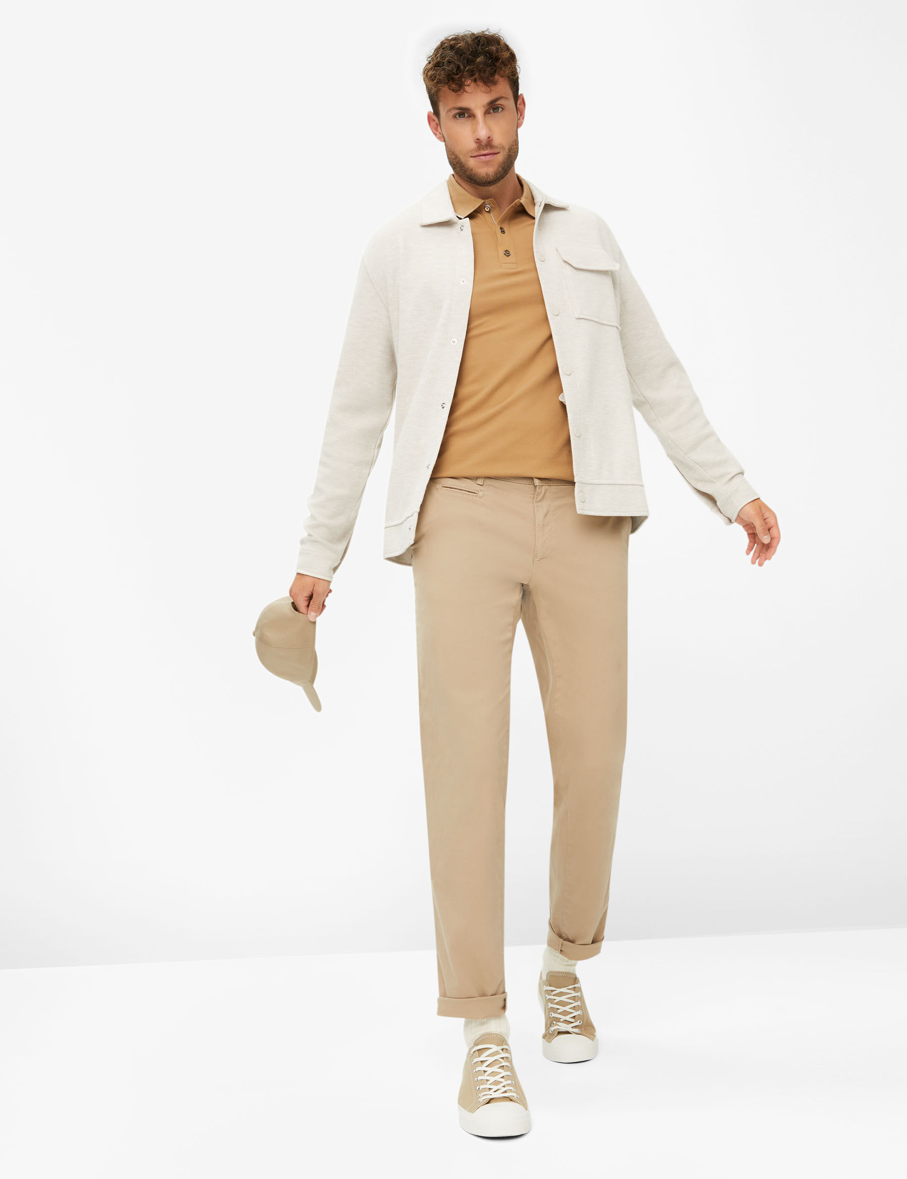 Men Style FABIO IN BEIGE Modern Fit Model Outfit