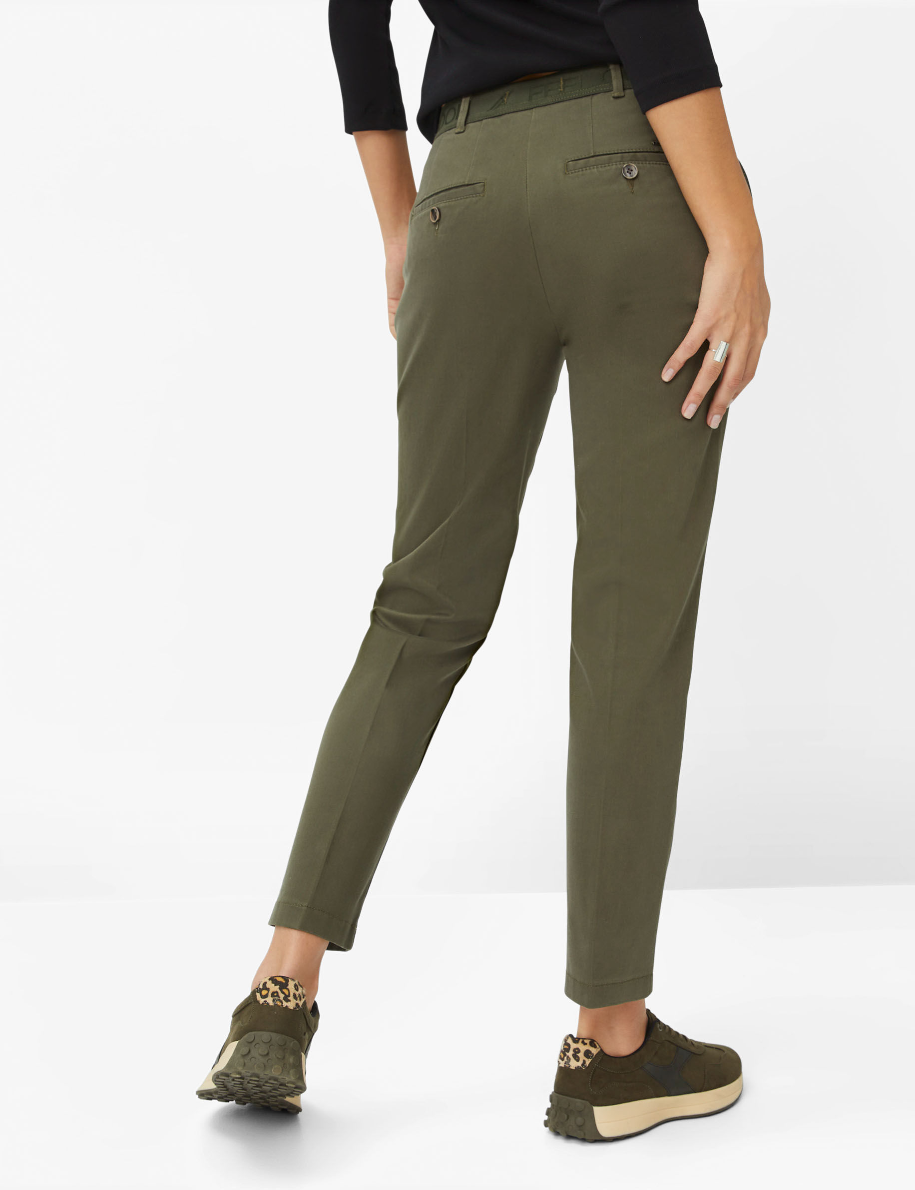 Women Style MARON S SOFT KHAKI Regular Fit Model back